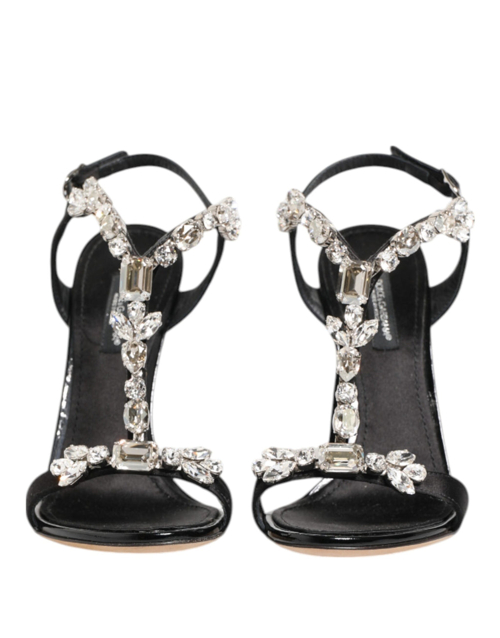 Dolce & Gabbana Schwarze Keira Crystals Heels Sandalen Schuhe
