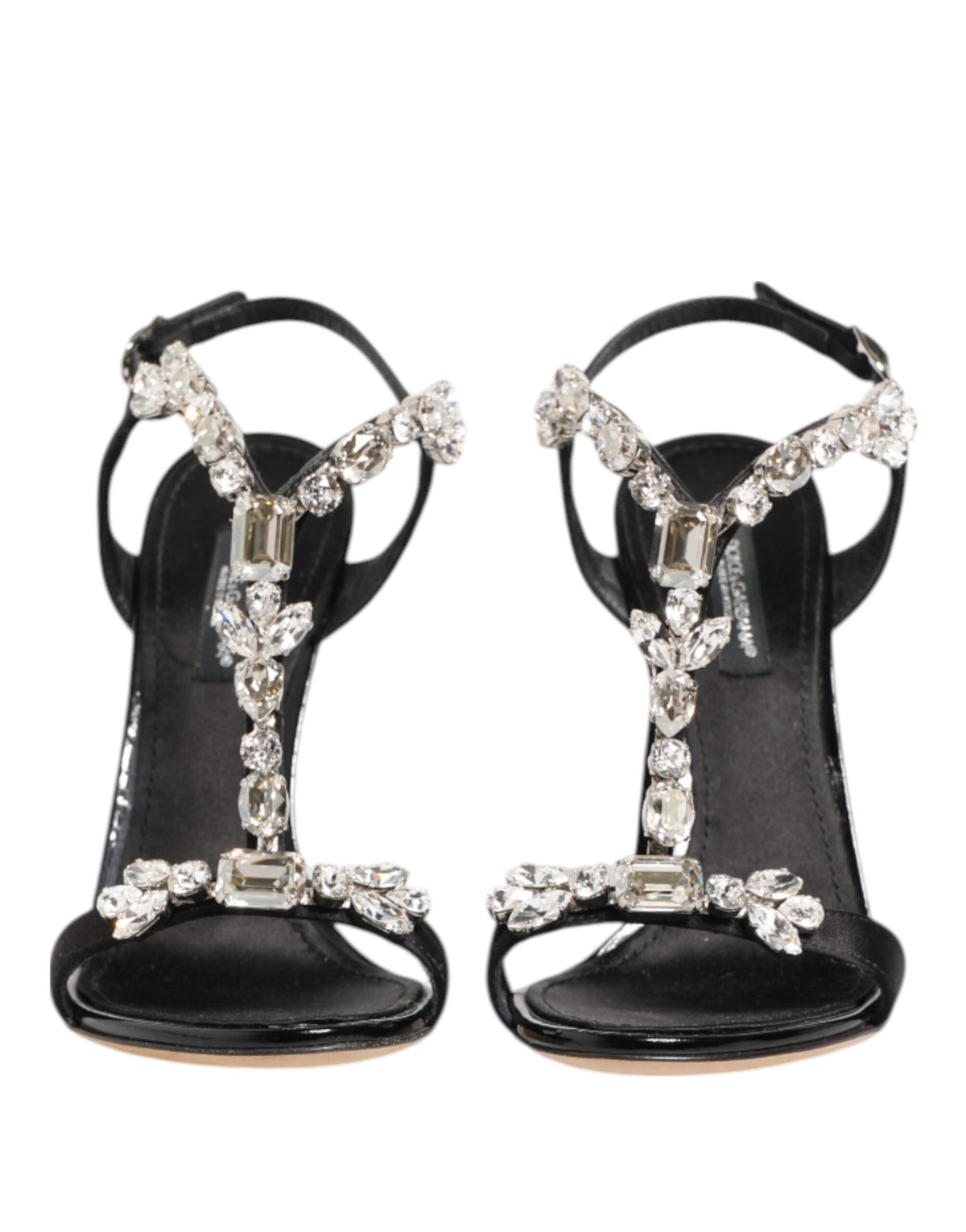 Dolce & Gabbana Schwarze Keira Crystals Heels Sandalen Schuhe