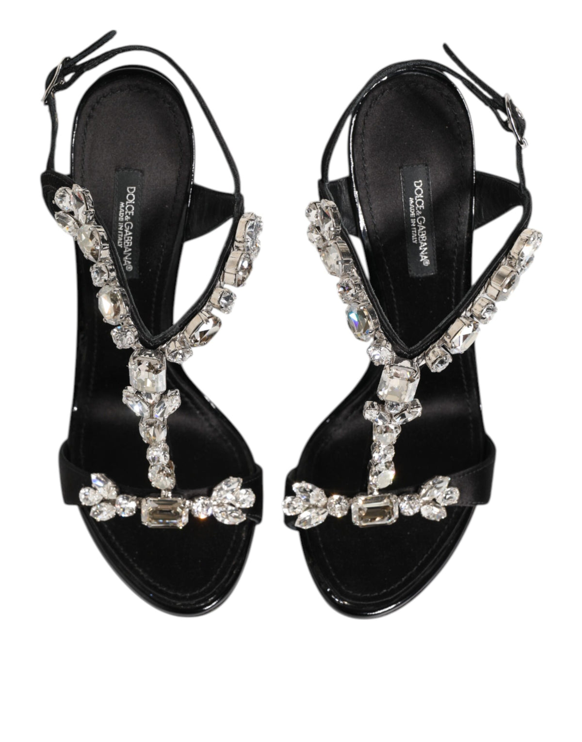 Dolce & Gabbana Schwarze Keira Crystals Heels Sandalen Schuhe