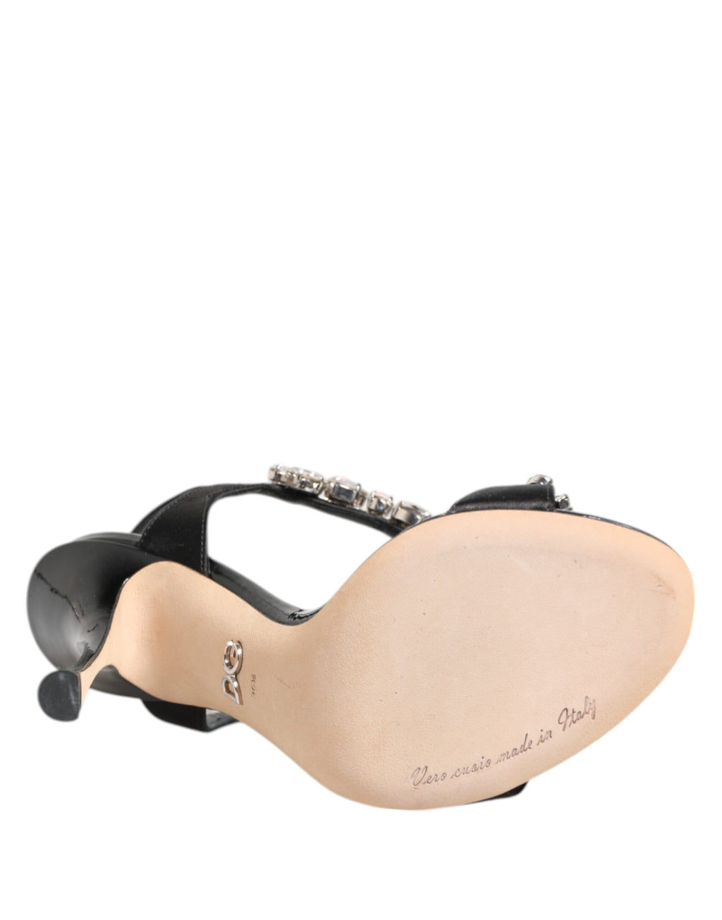 Dolce & Gabbana Schwarze Keira Crystals Heels Sandalen Schuhe