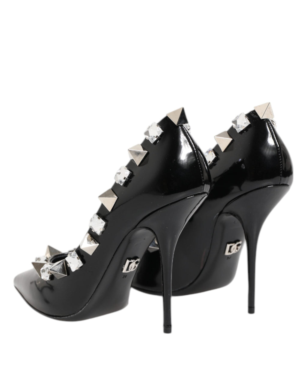 Dolce & Gabbana Schwarz Kristalle Nieten Stiletto Pumps Schuhe
