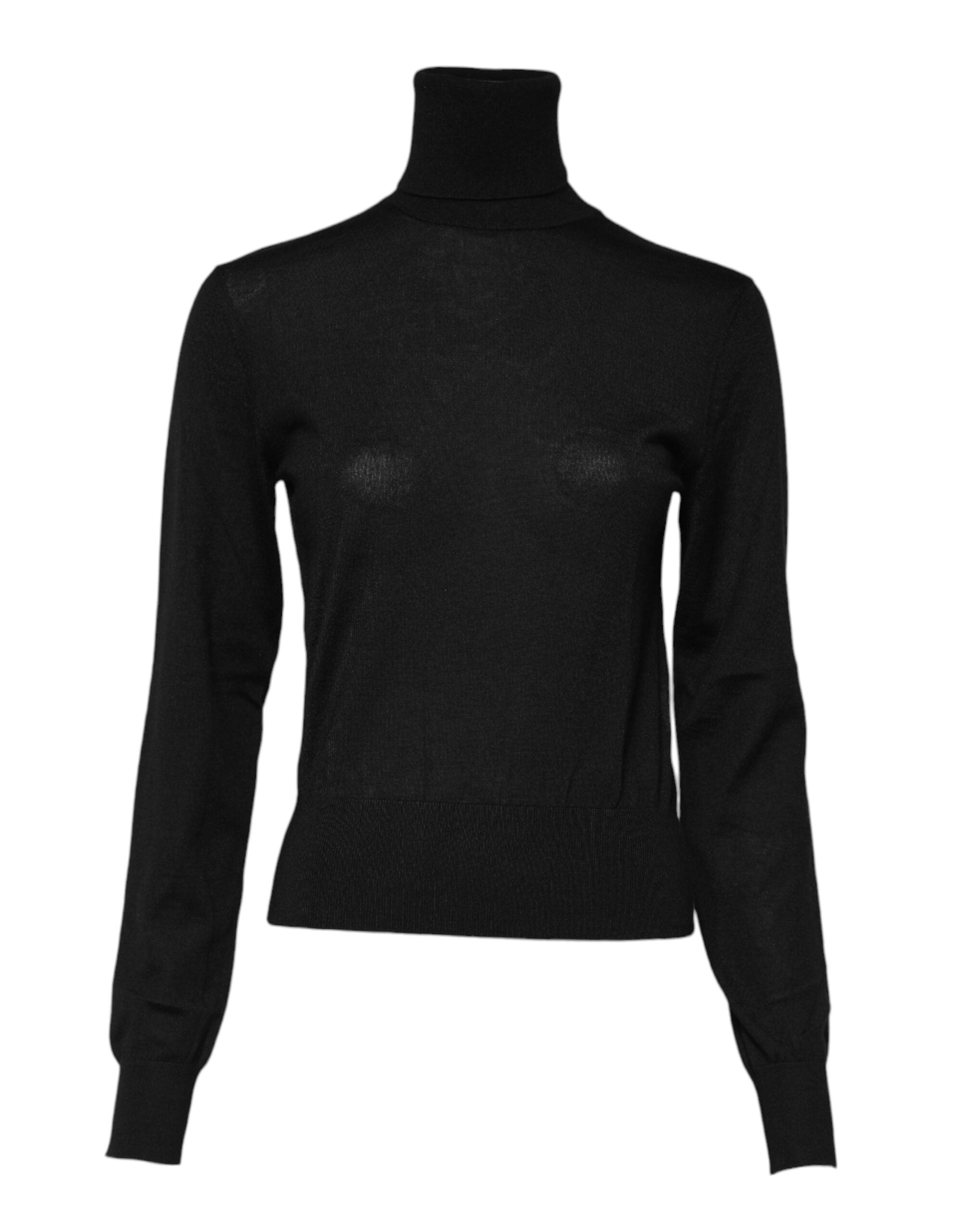 Dolce & Gabbana Schwarzer Kaschmir-Rollkragenpullover