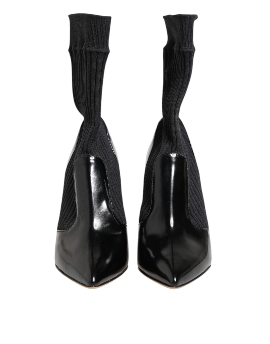 Dolce & Gabbana Schwarz Stretch Stilettos Booties Socken Schuhe