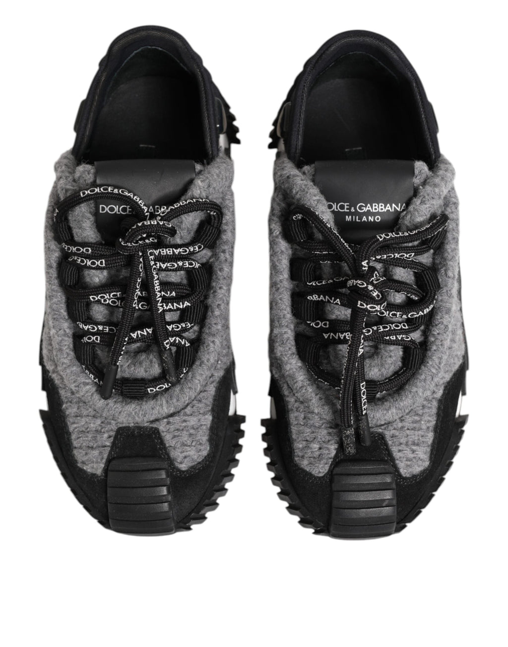 Dolce & Gabbana Schwarz Grau NS1 Low Top Turnschuhe Schuhe