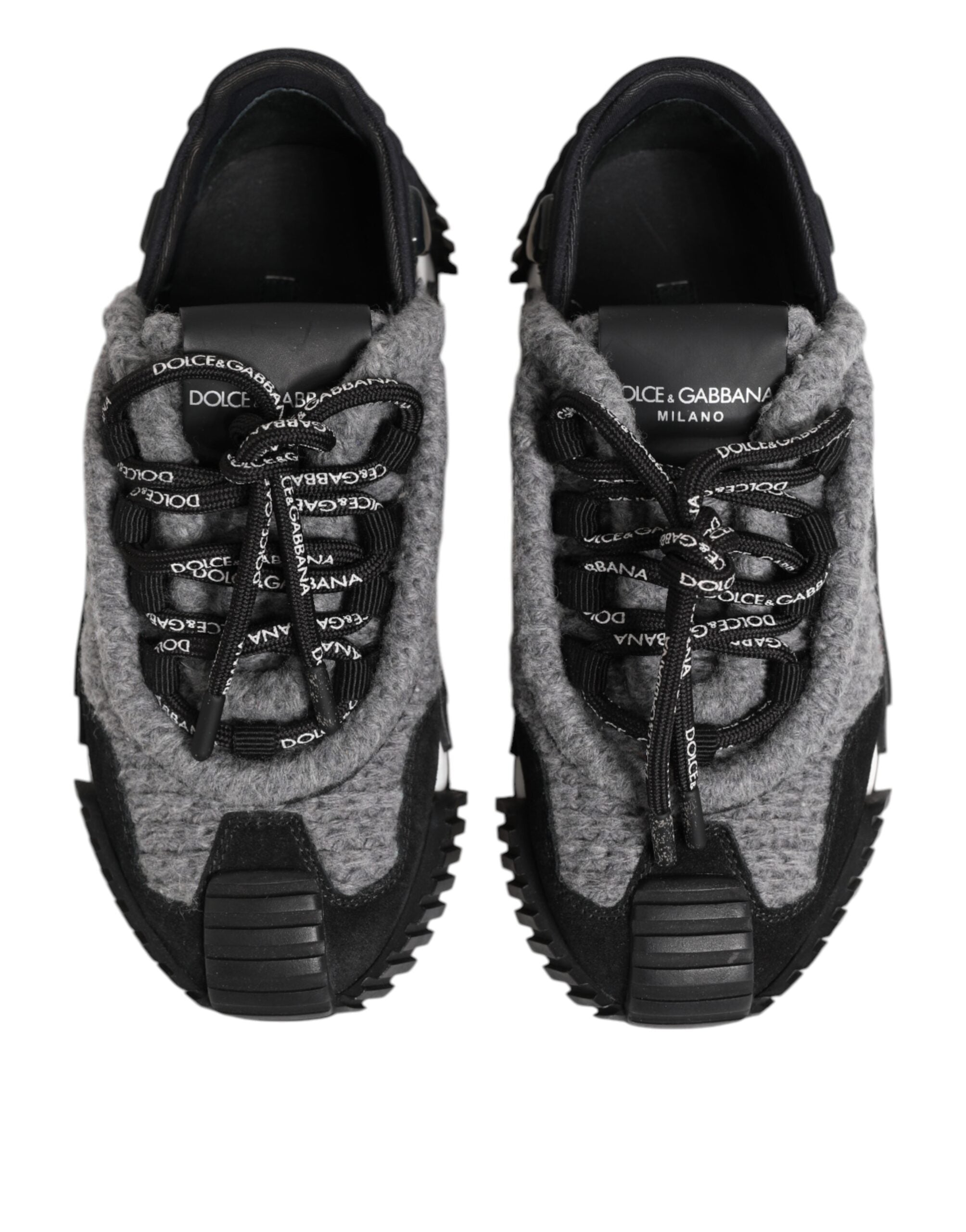 Dolce & Gabbana Schwarz Grau NS1 Low Top Turnschuhe Schuhe