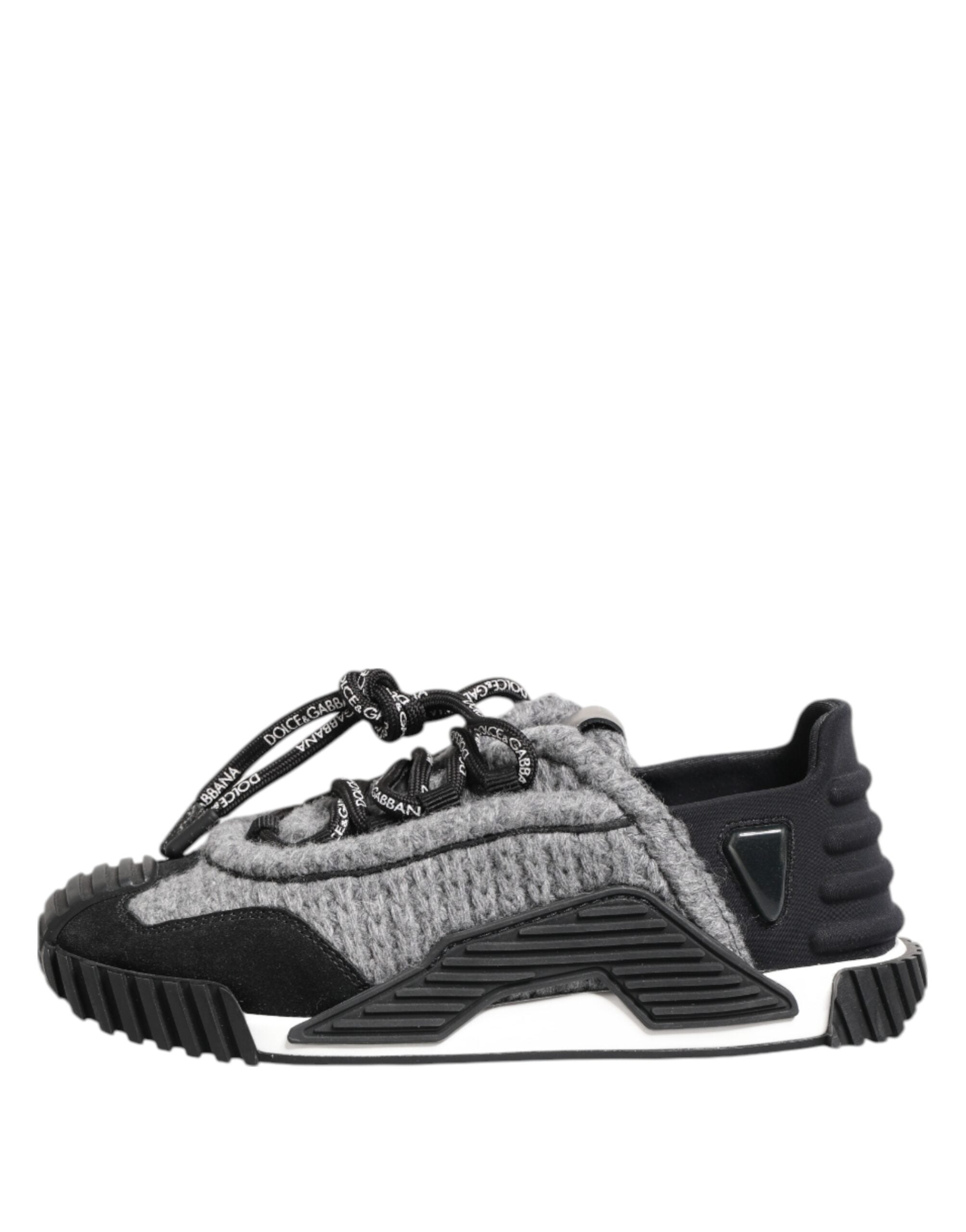 Dolce & Gabbana Schwarz Grau NS1 Low Top Turnschuhe Schuhe