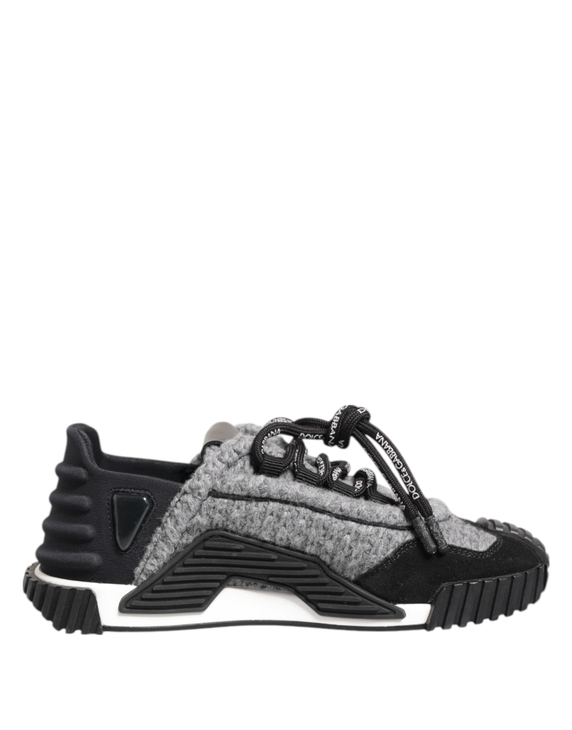 Dolce & Gabbana Schwarz Grau NS1 Low Top Turnschuhe Schuhe