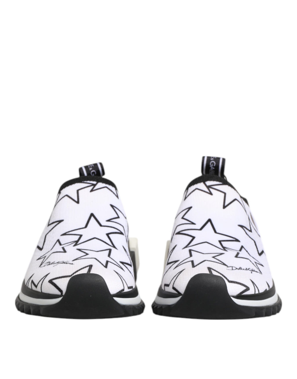 Dolce & Gabbana Weiß Sterne Sorrento Low Top Turnschuhe Schuhe