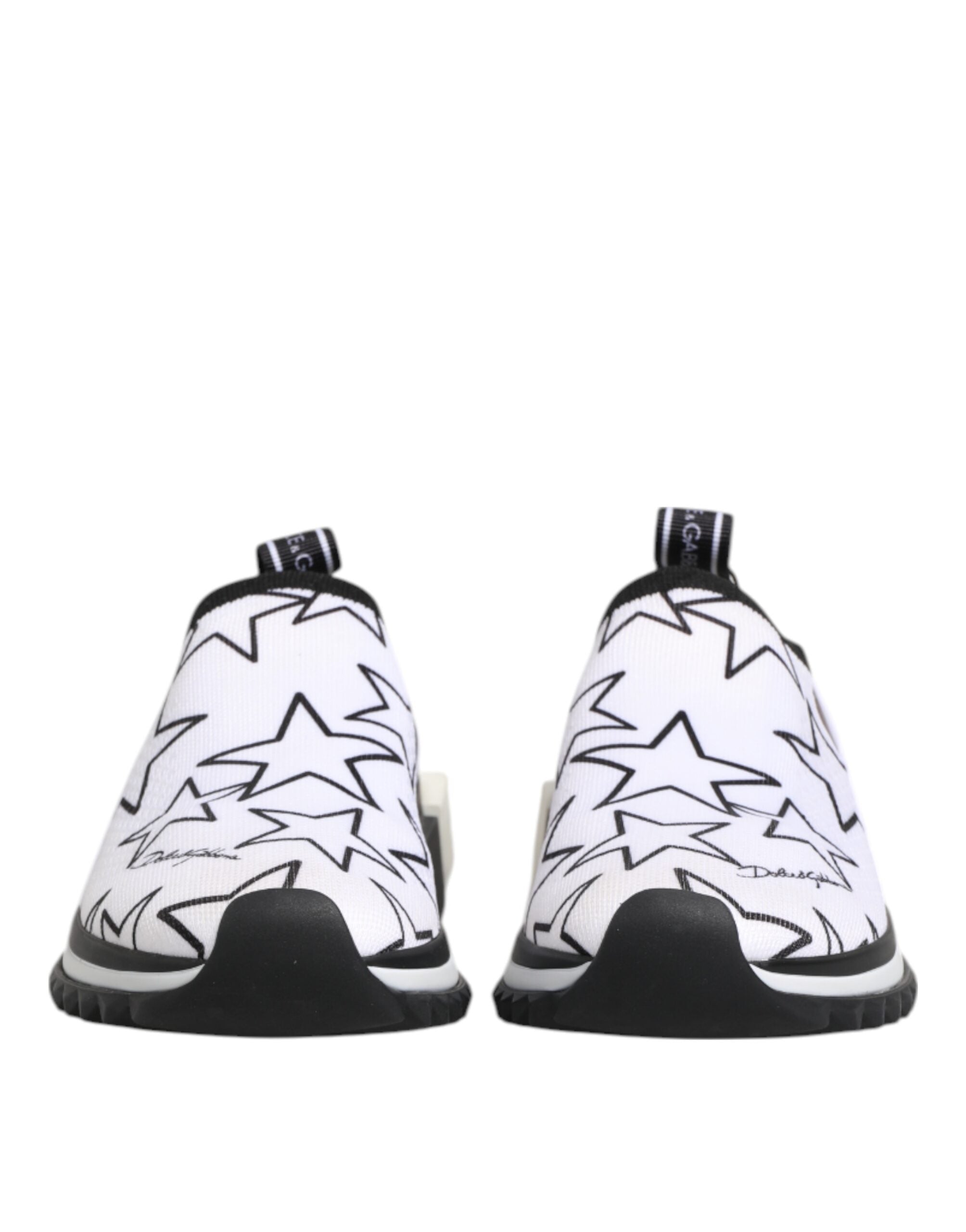 Dolce & Gabbana Weiß Sterne Sorrento Low Top Turnschuhe Schuhe