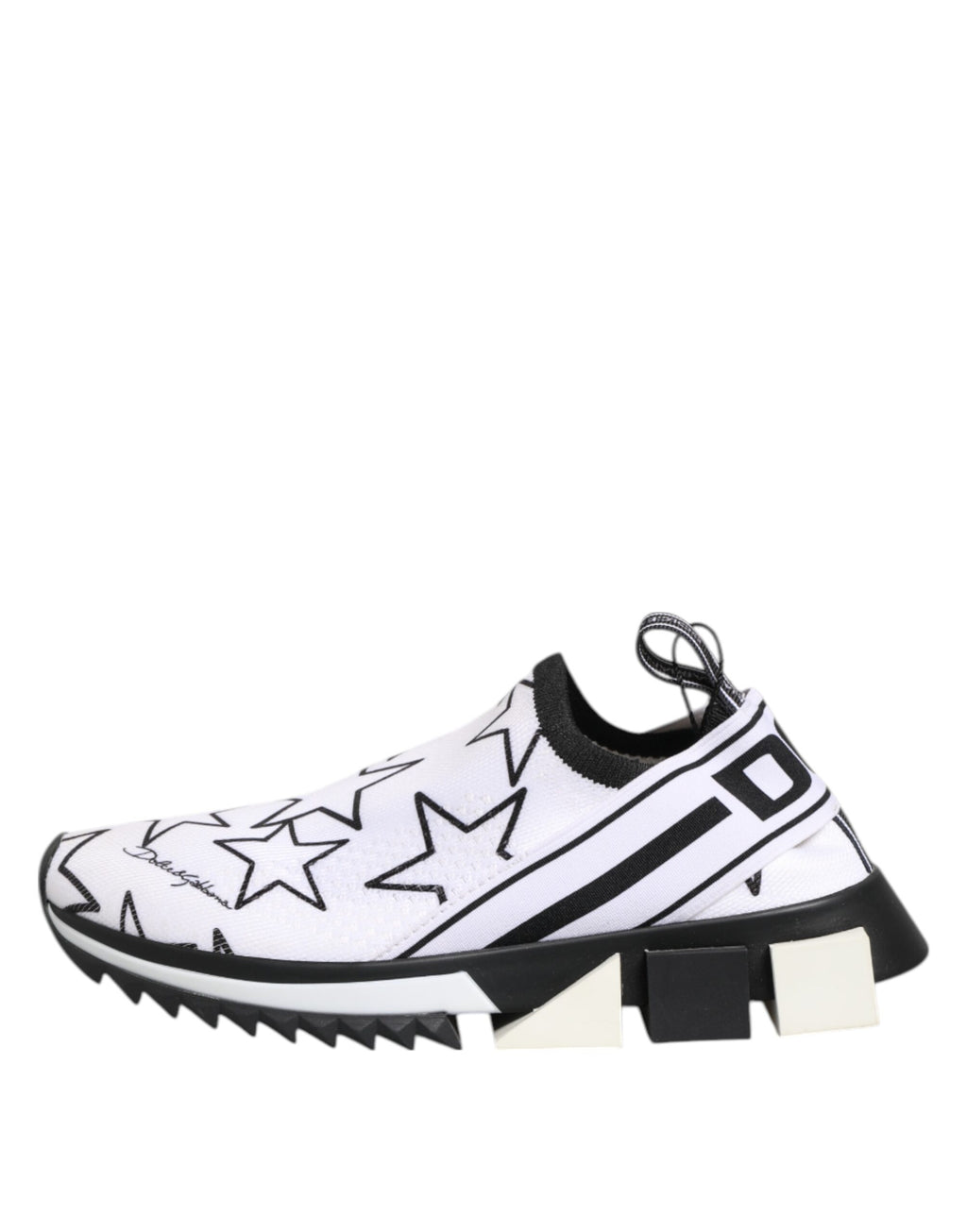 Dolce & Gabbana Weiß Sterne Sorrento Low Top Turnschuhe Schuhe