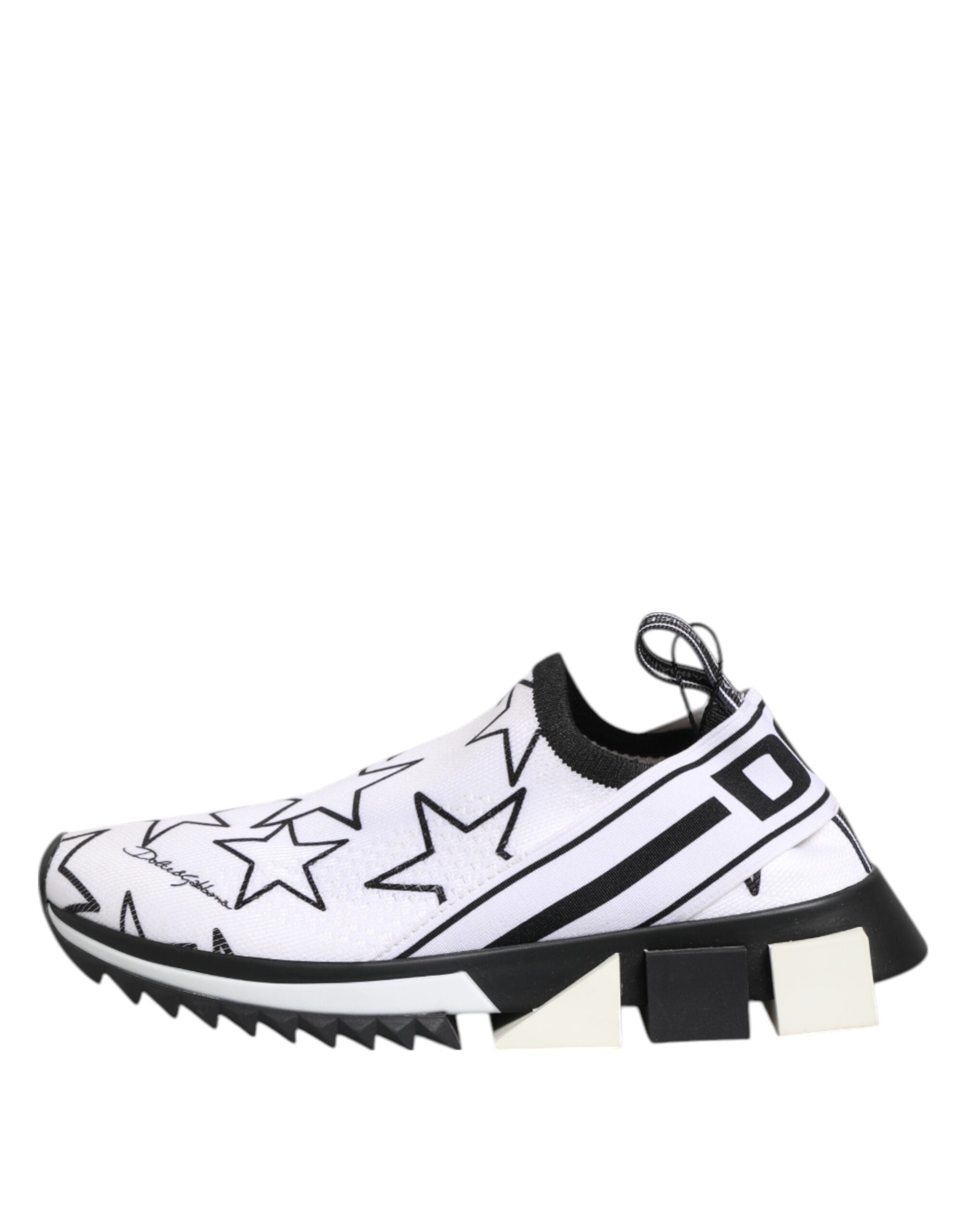 Dolce & Gabbana Weiß Sterne Sorrento Low Top Turnschuhe Schuhe