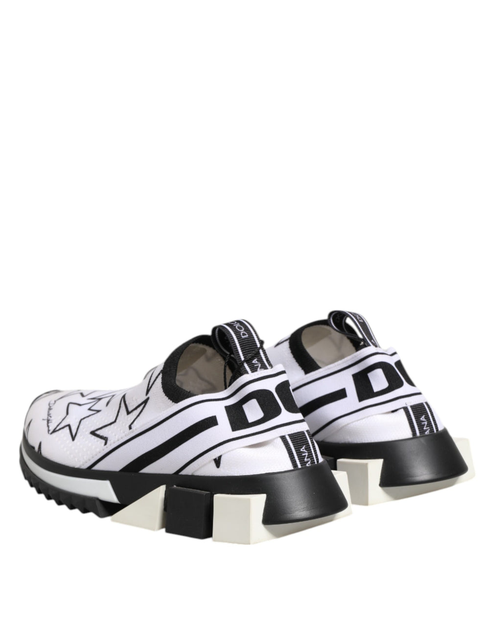 Dolce & Gabbana Weiß Sterne Sorrento Low Top Turnschuhe Schuhe