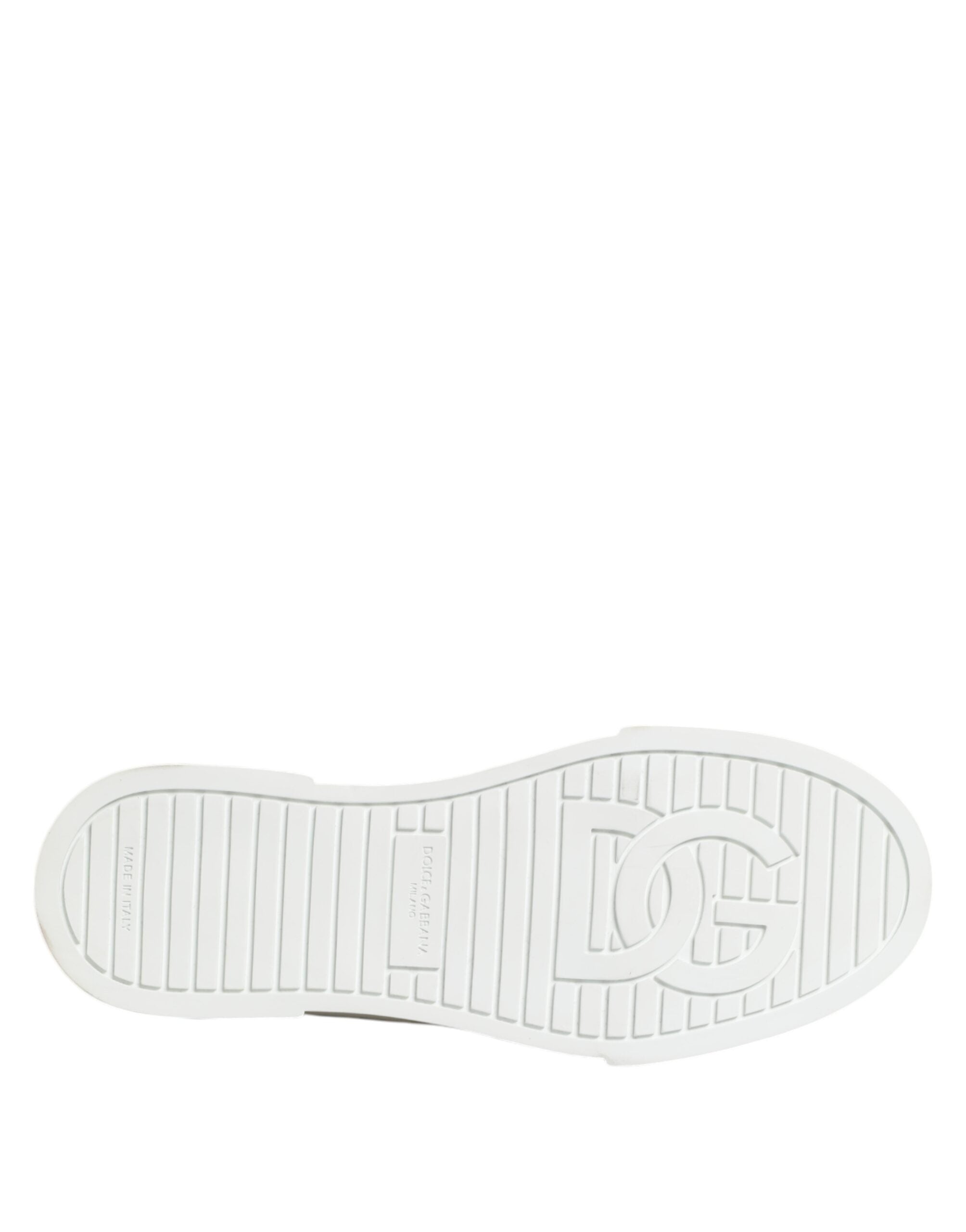 Dolce & Gabbana Weiß Rosa Canvas Low Top Turnschuhe Schuhe