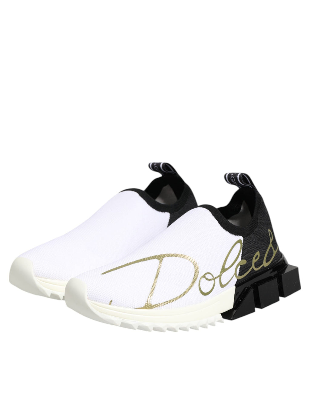 Dolce & Gabbana Weiß Schwarz Low Top Sorrento Turnschuhe Schuhe