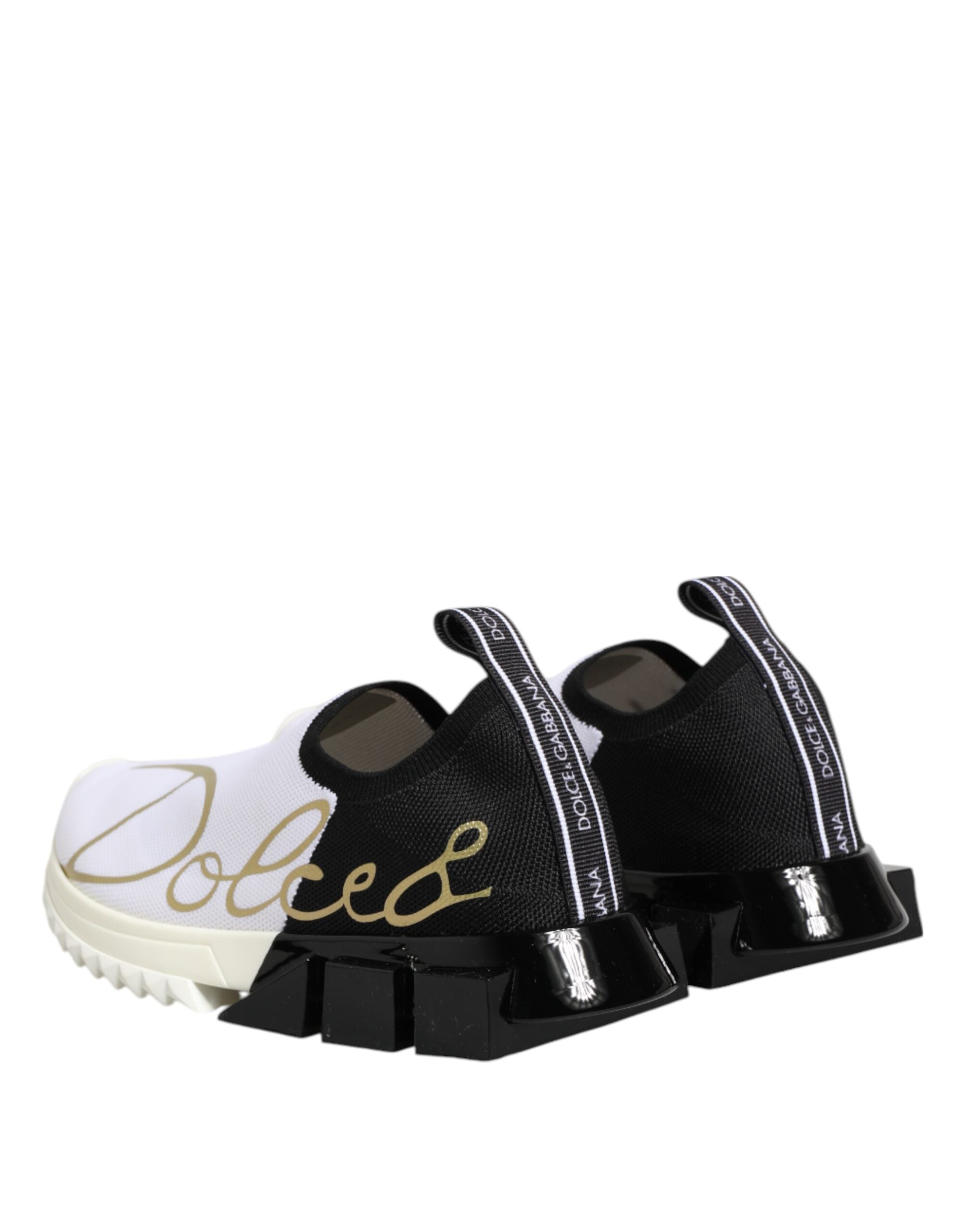 Dolce & Gabbana Weiß Schwarz Low Top Sorrento Turnschuhe Schuhe
