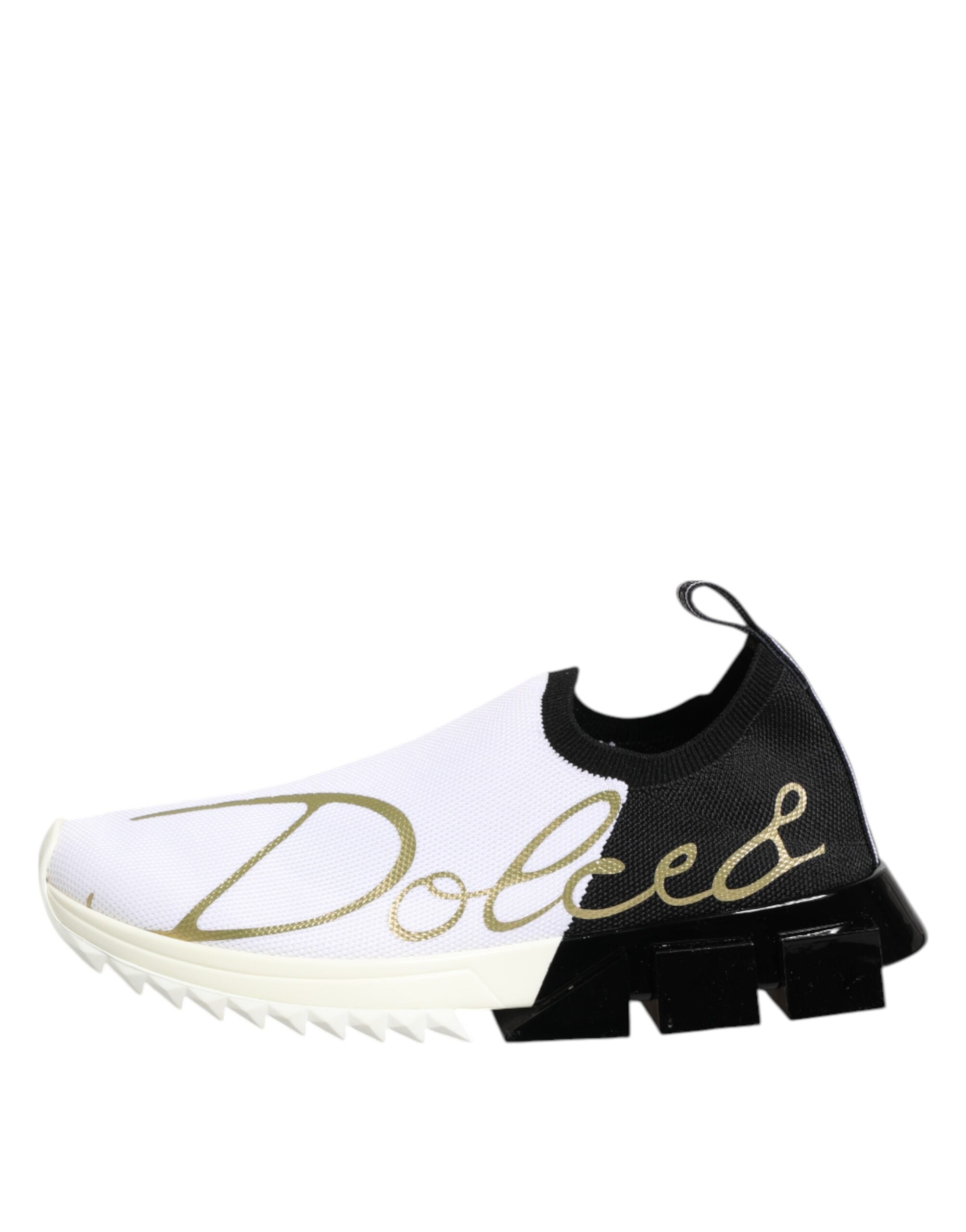 Dolce & Gabbana Weiß Schwarz Low Top Sorrento Turnschuhe Schuhe