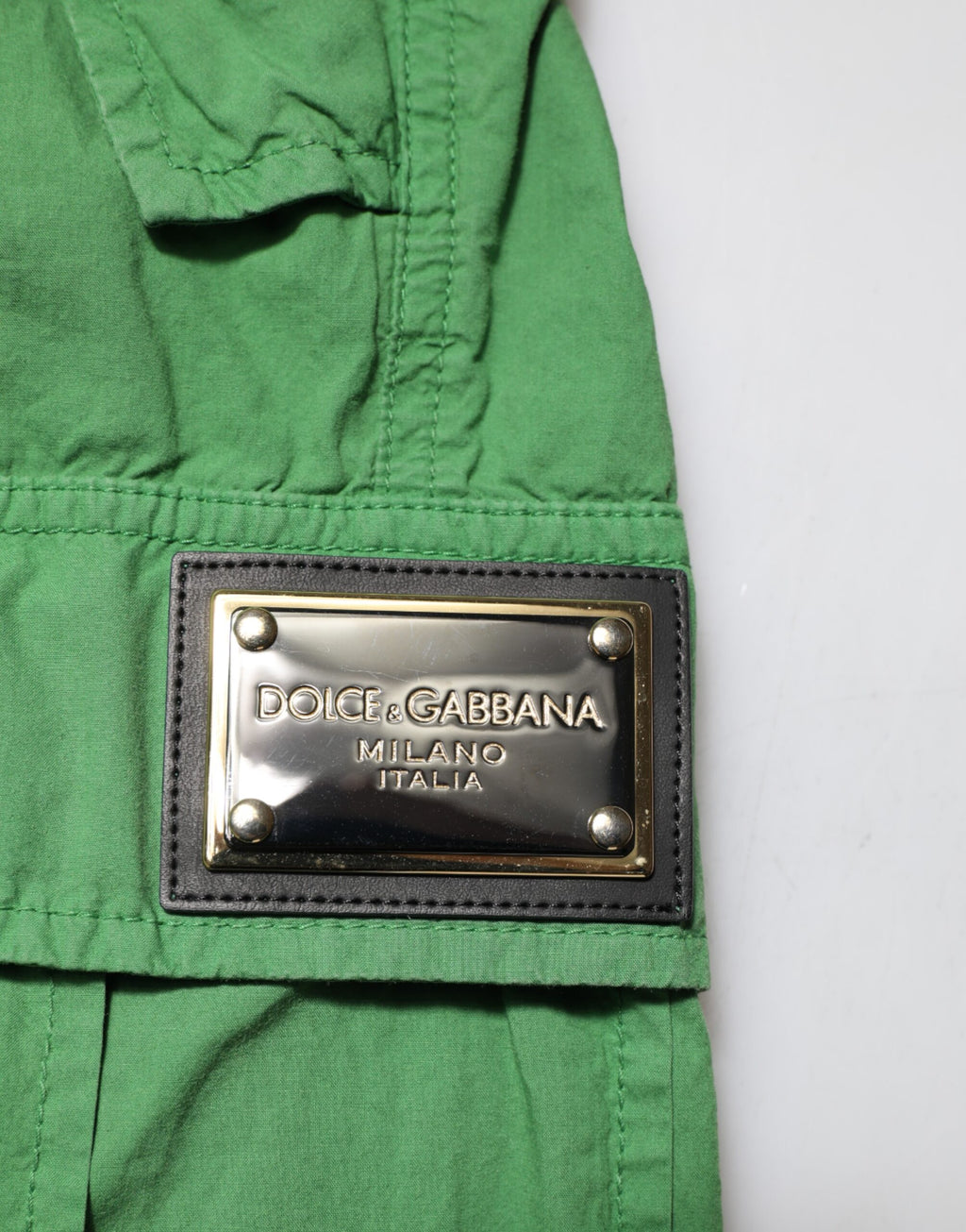 Dolce & Gabbana Groene Katoenen High Waist Cargo Broek