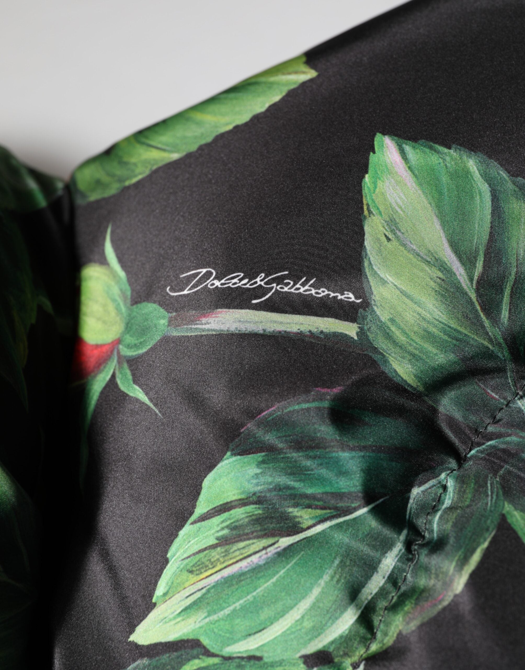 Dolce & Gabbana Multicolor Floral Puffer Mantel Full Zip Jacke