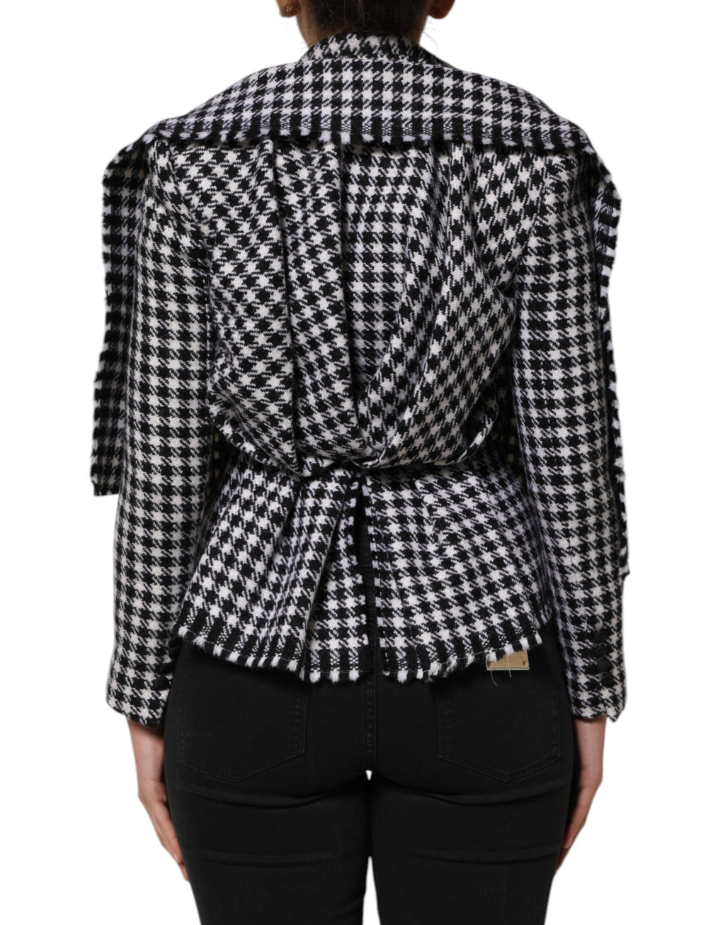 Dolce & Gabbana Monochrom gemusterte Jacke aus Wolle in mehreren Farben