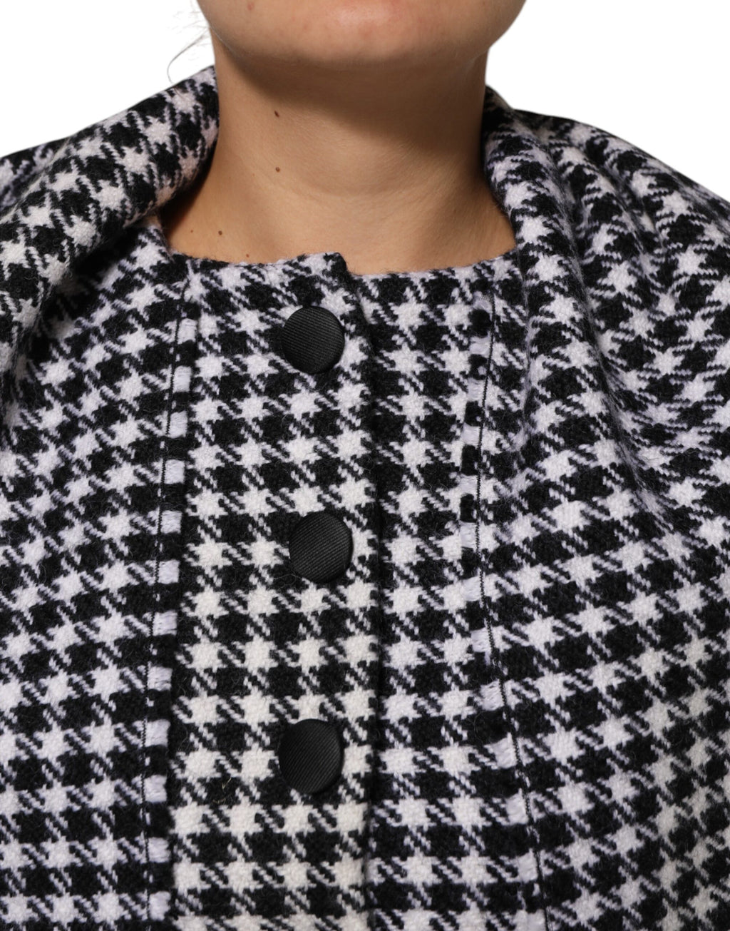 Dolce & Gabbana Monochrom gemusterte Jacke aus Wolle in mehreren Farben