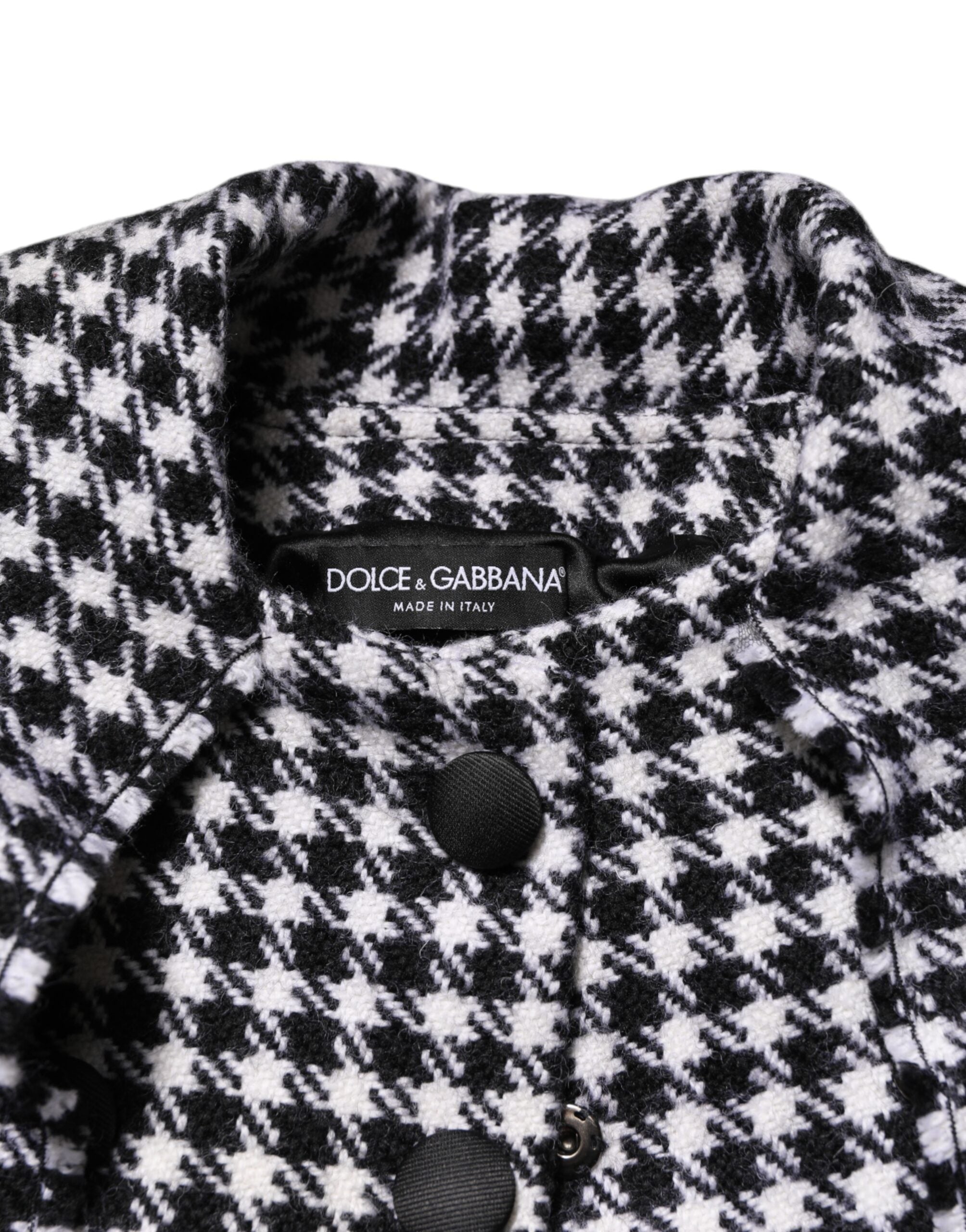 Dolce & Gabbana Monochrom gemusterte Jacke aus Wolle in mehreren Farben