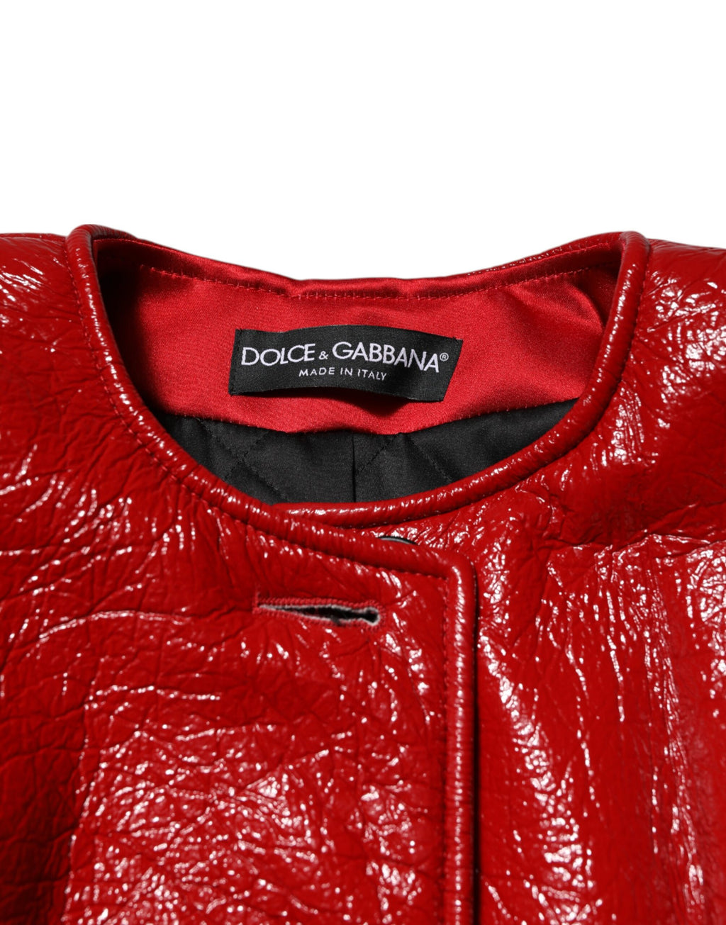 Dolce & Gabbana Einreihiger Trenchcoat aus roter Wolle Jacke