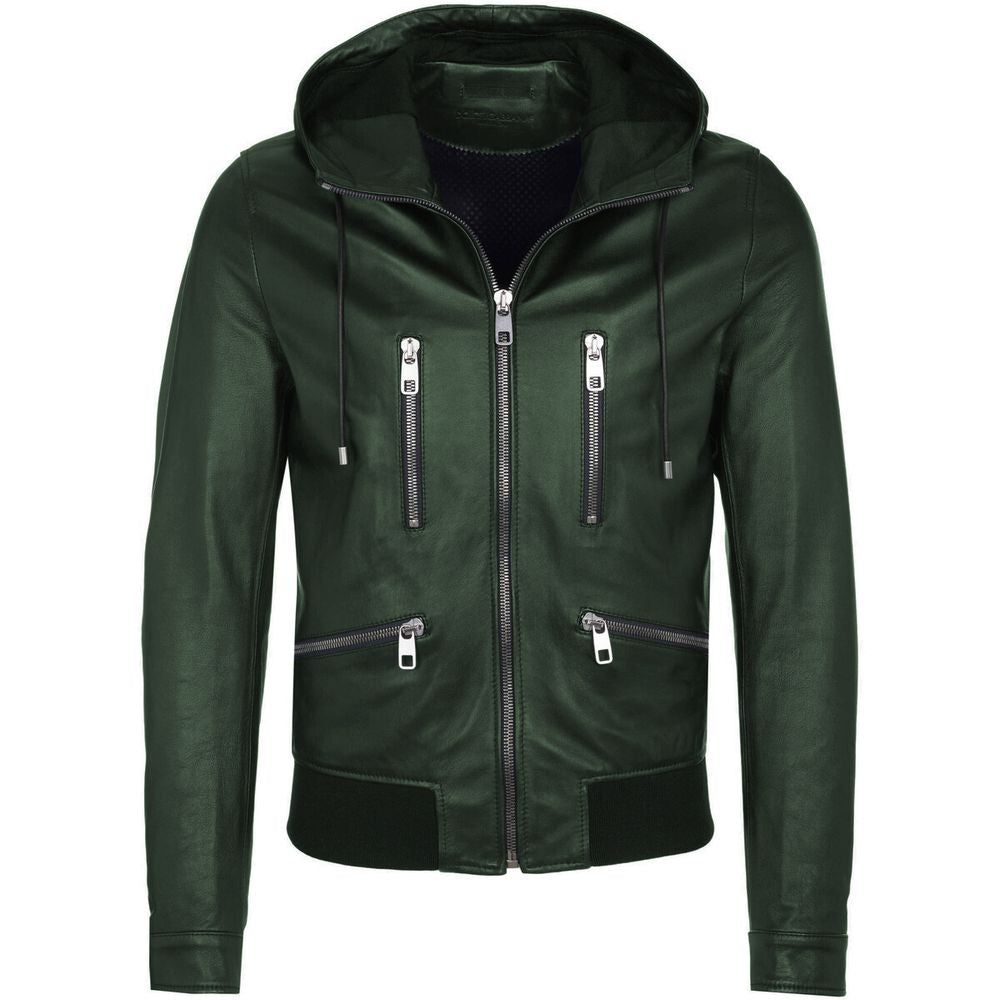 Dolce & Gabbana Grüne Lammfelljacke