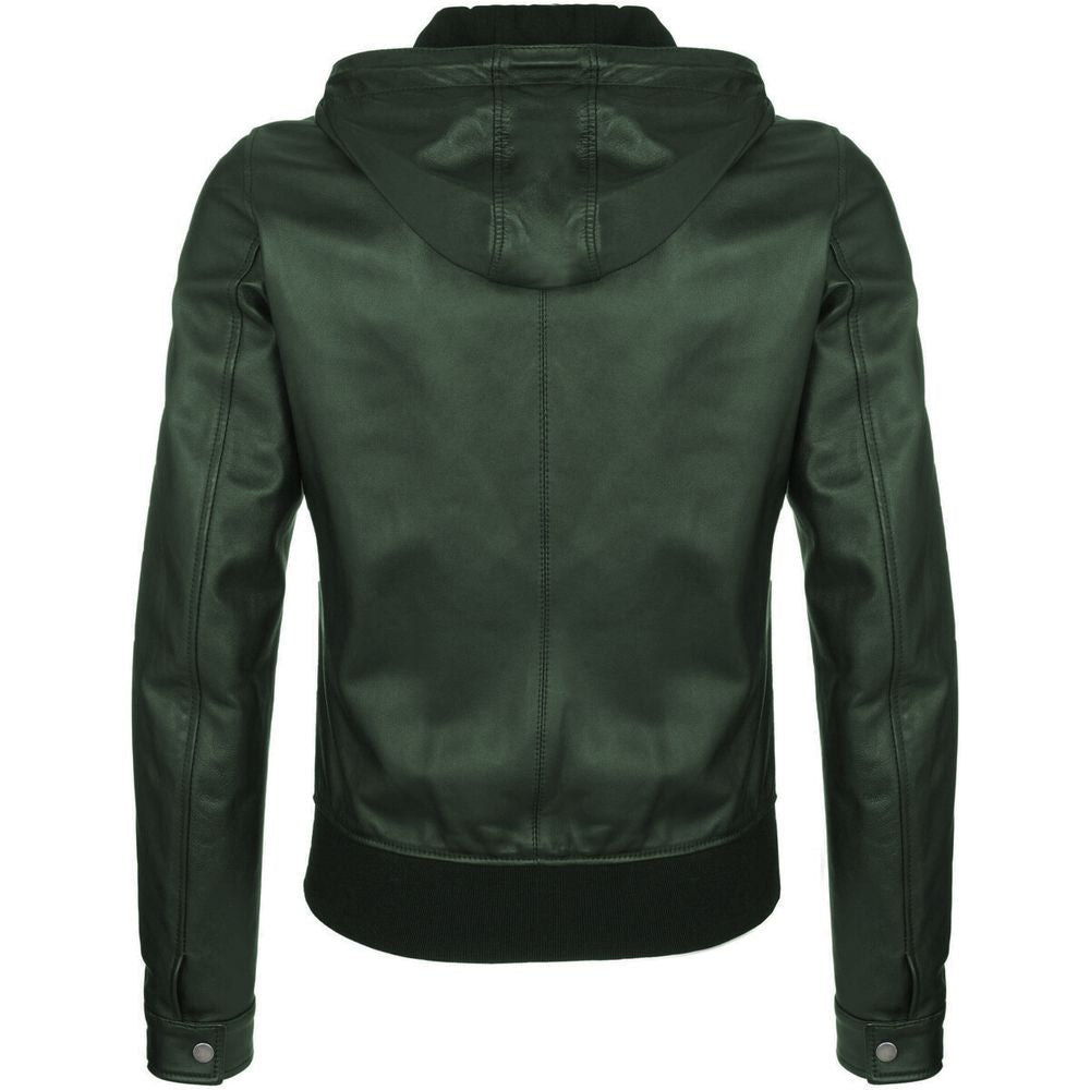 Dolce & Gabbana Grüne Lammfelljacke