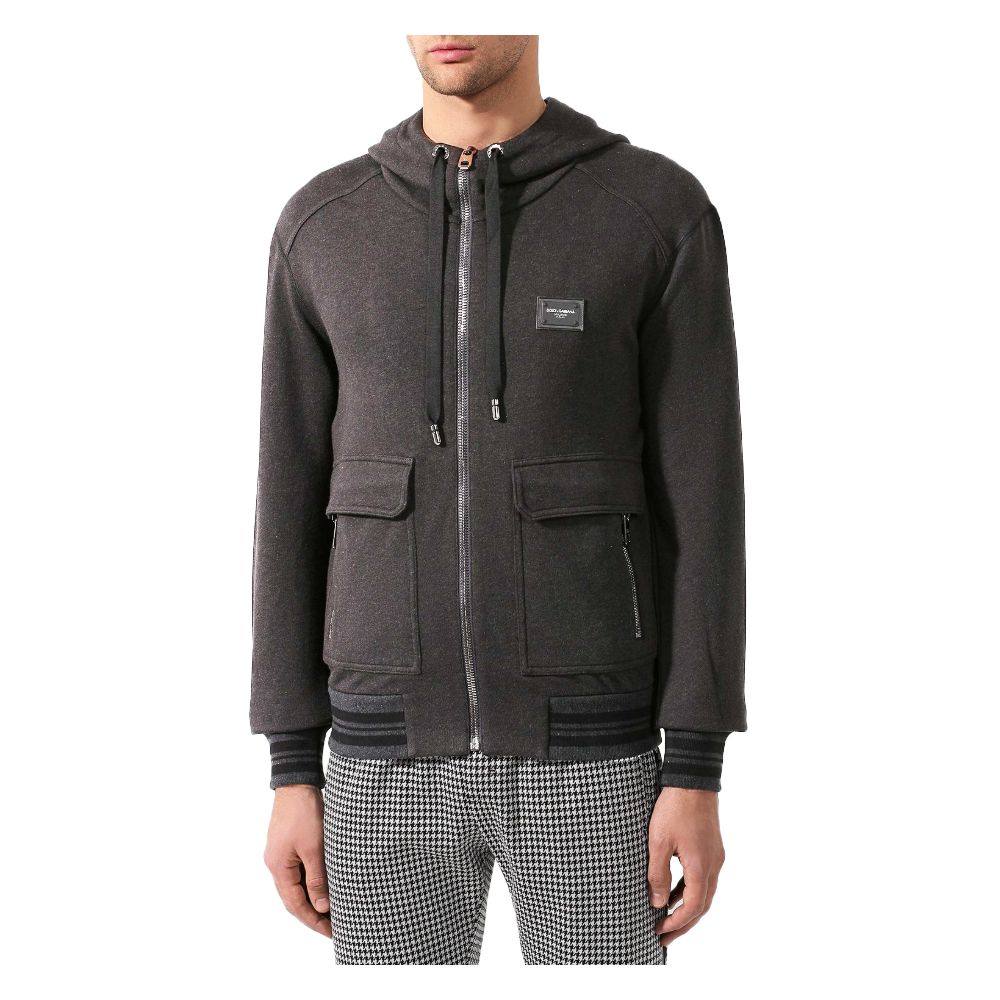Dolce & Gabbana Grauer Baumwollpullover