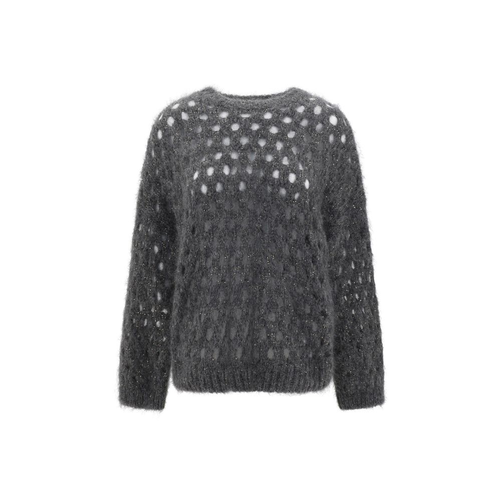 Brunello Cucinelli Perforierte Pailletten Pullover