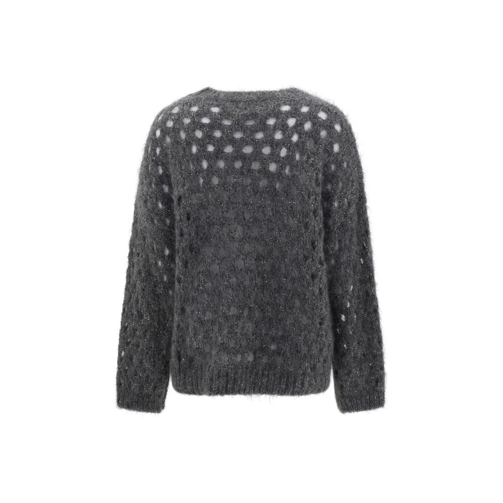 Brunello Cucinelli Perforierte Pailletten Pullover