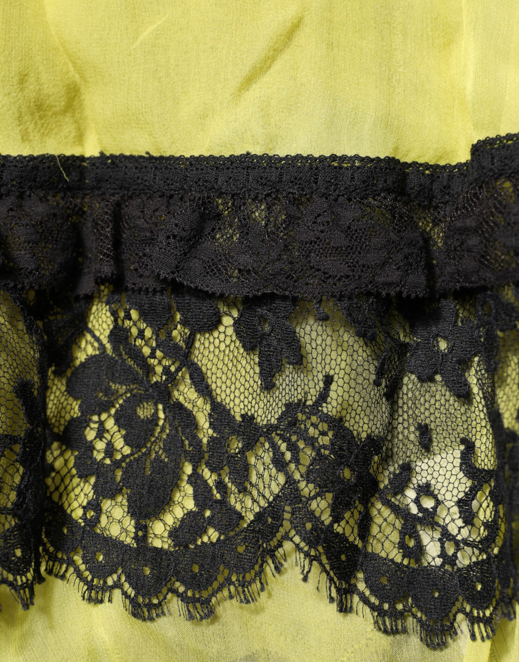 Dolce & Gabbana Gelb Schwarz Babydoll Chemise Dessous Kleid