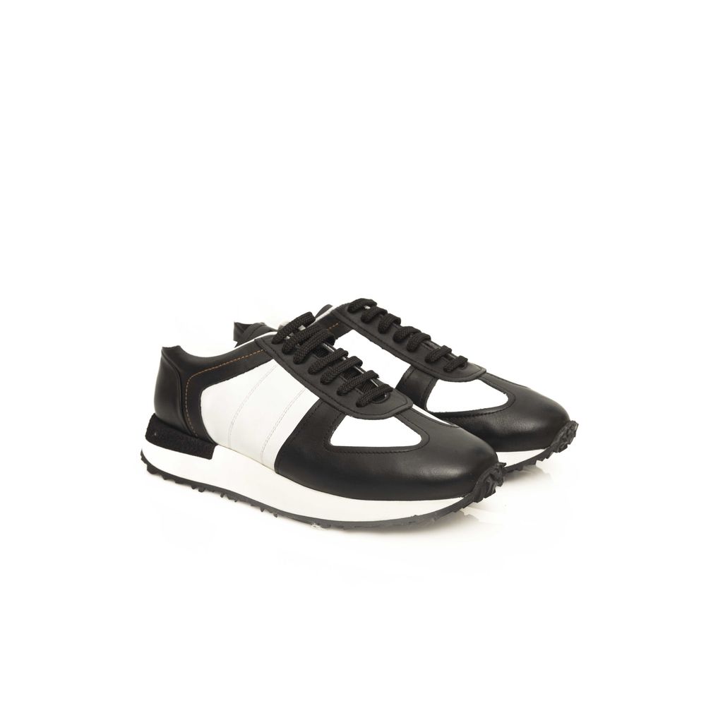 Cerruti 1881 Schwarzes Kalbsleder Herren Sneaker