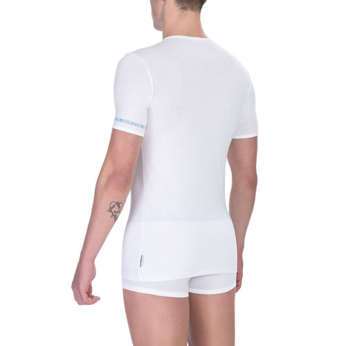 Bikkembergs Doppelpack weißes Herren-T-Shirt aus Baumwolle