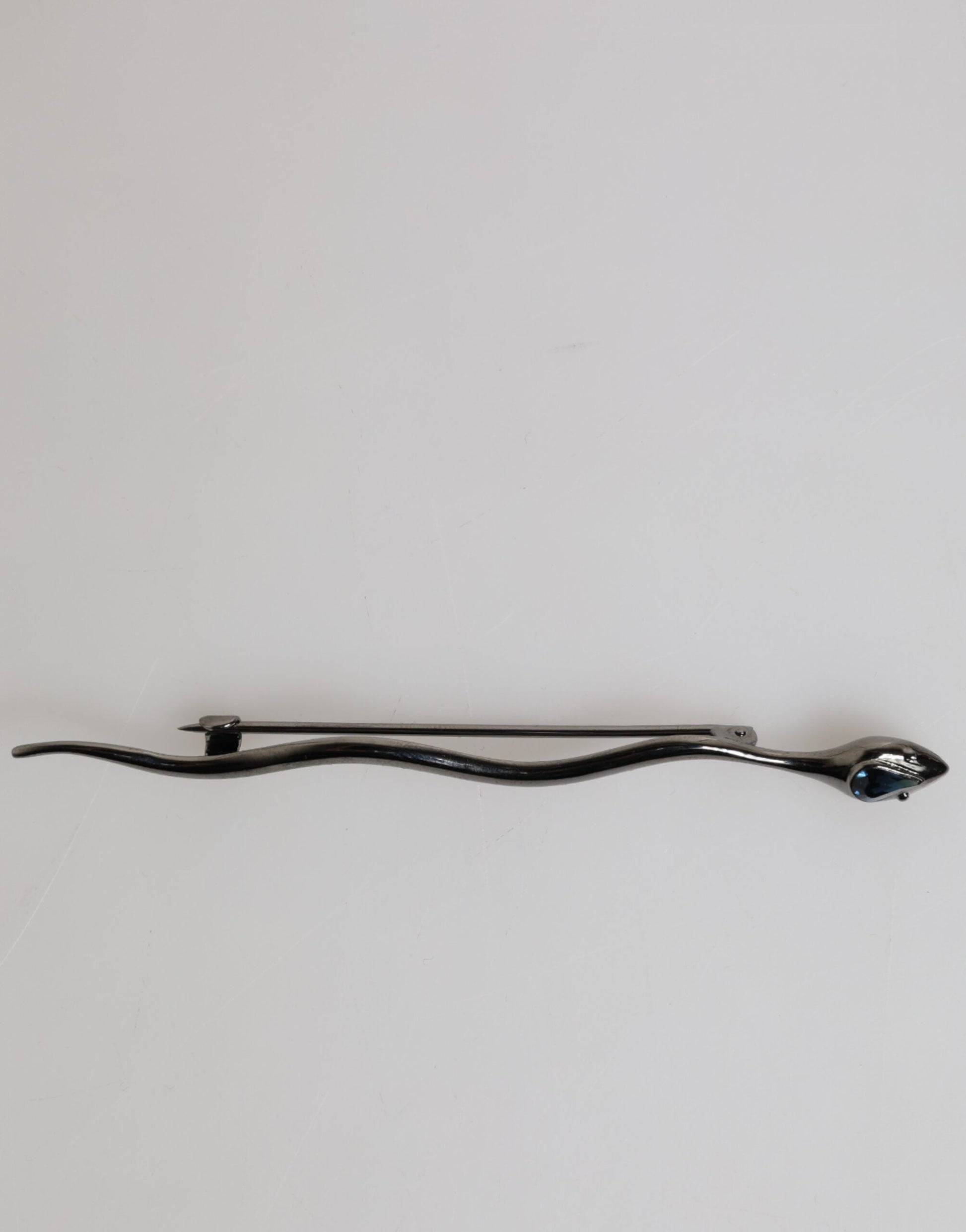 Dolce & Gabbana Schwarz Messing Kristall Spilla Serpente Herren Brosche Pin