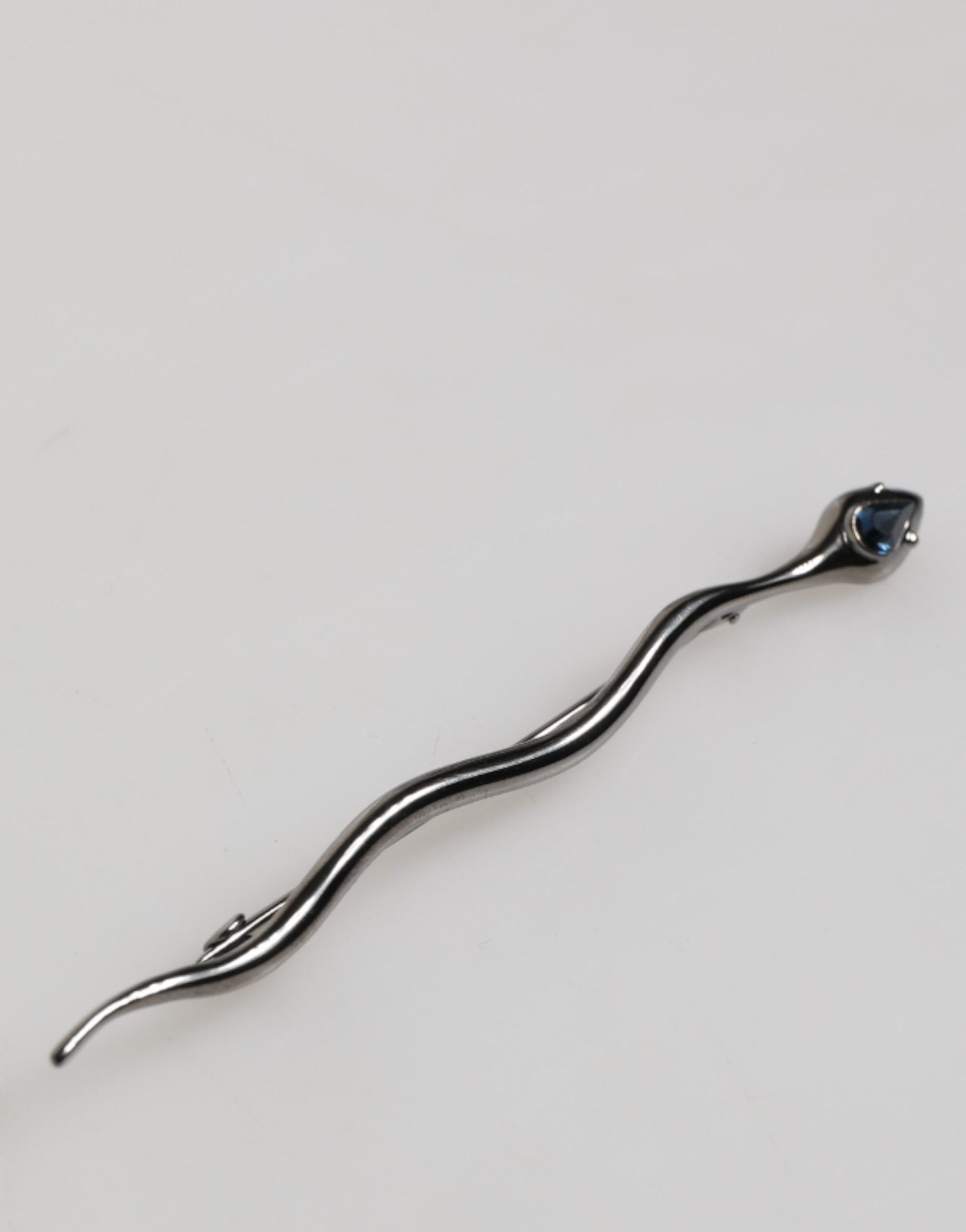 Dolce & Gabbana Schwarz Messing Kristall Spilla Serpente Herren Brosche Pin