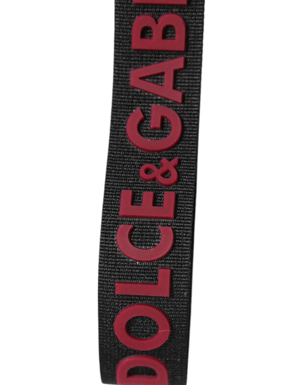 Dolce & Gabbana Schwarz Rot DG Logo Polyester Silber Männer Schlüsselbund Schlüsselanhänger