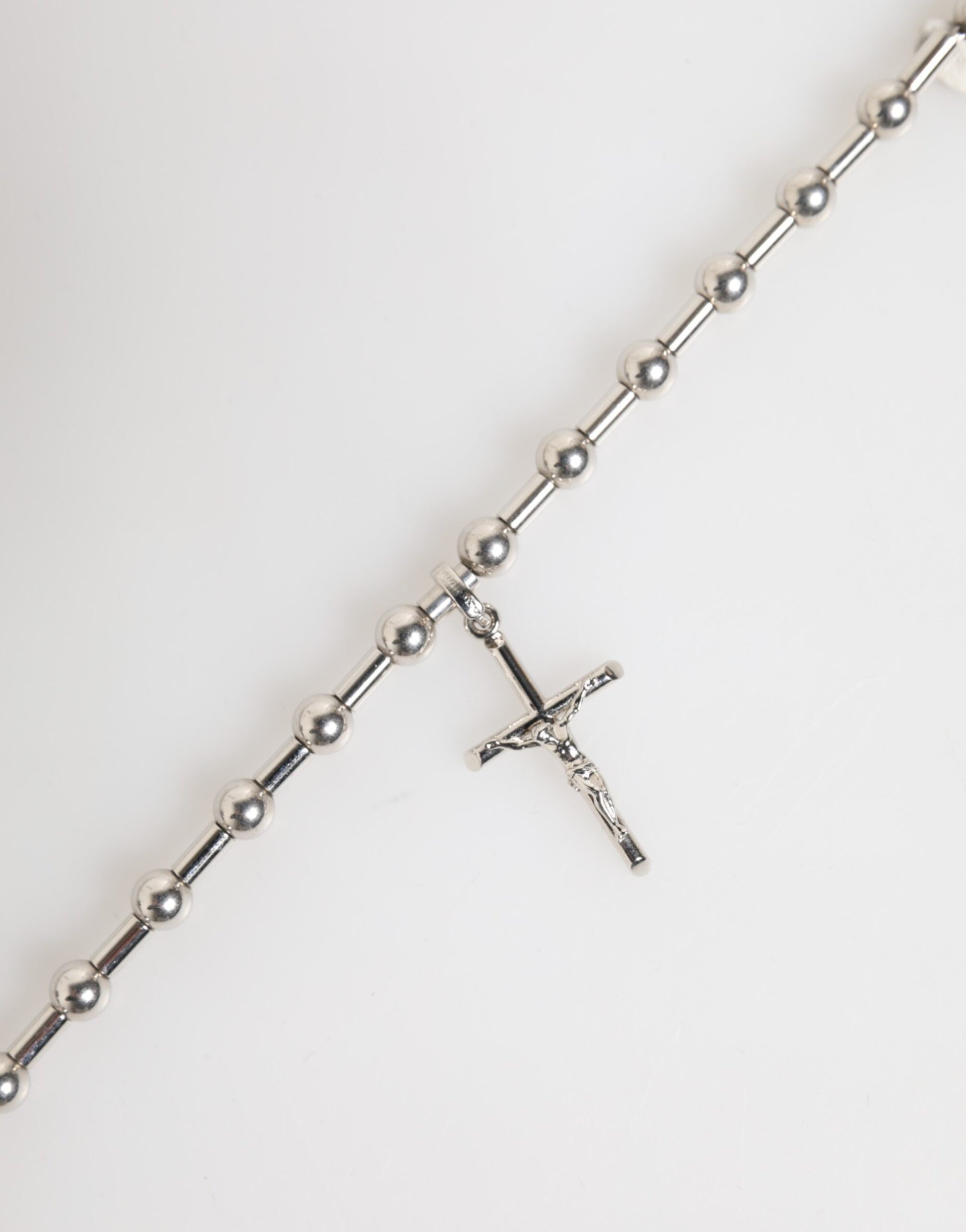Dolce & Gabbana Silber-Ton Messing Kette religiösen Kreuz Anhänger Halskette