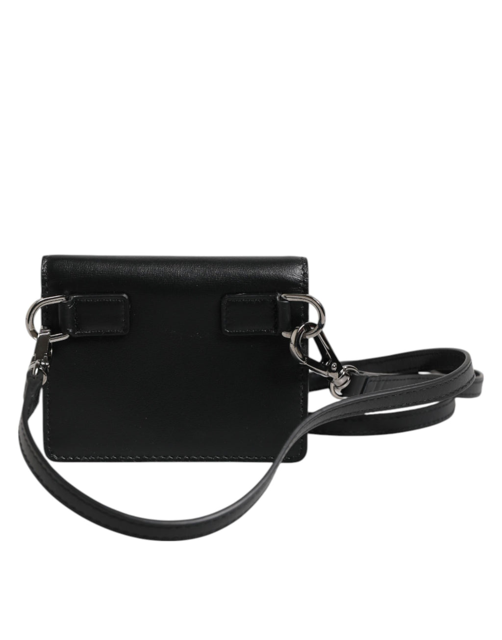 Dolce & Gabbana Schwarz Leder Bifold Kartenhalter Crossbody Herren Borse Tasche