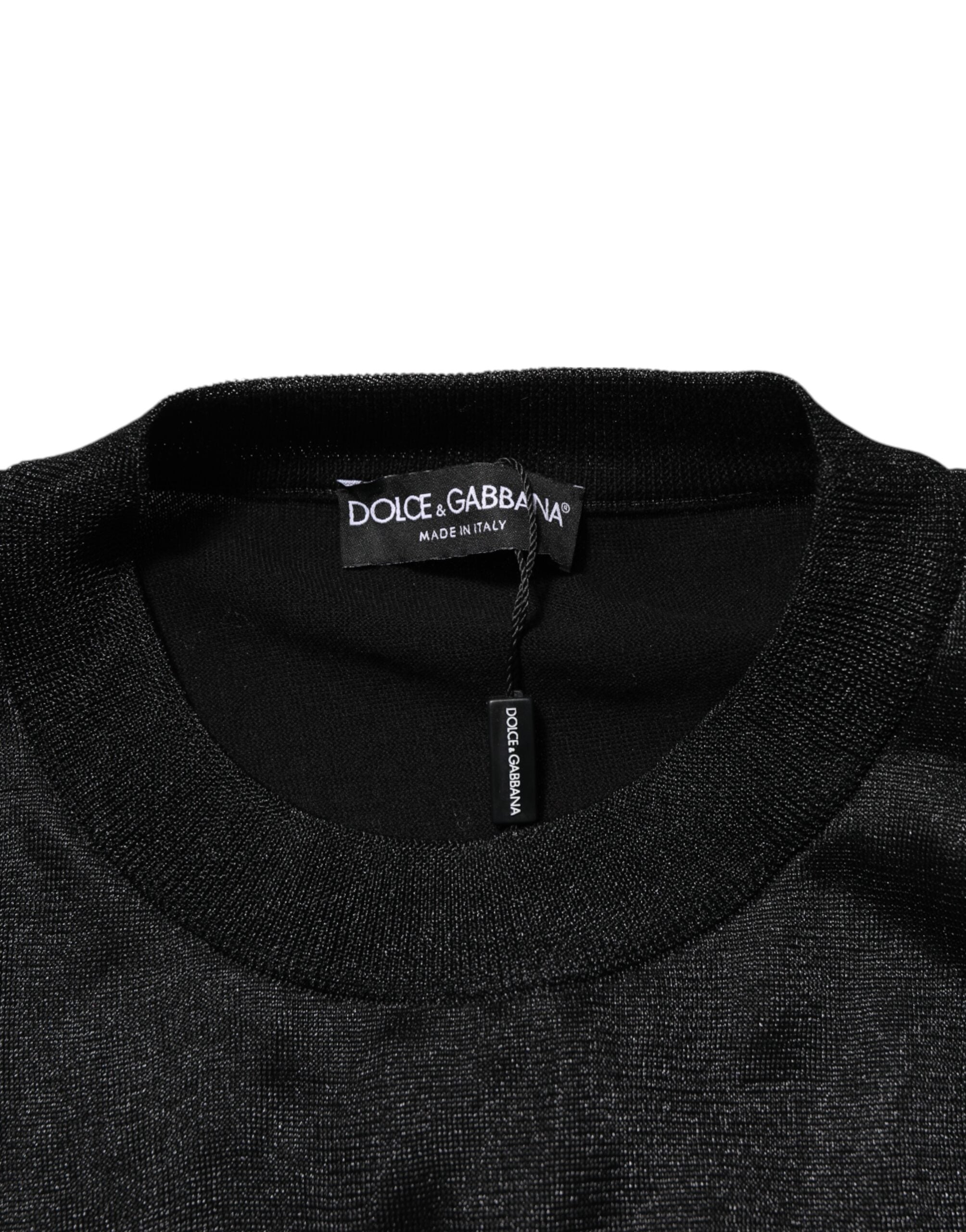 Dolce & Gabbana Schwarzer Polyester Pullover Sweatshirt Pullover