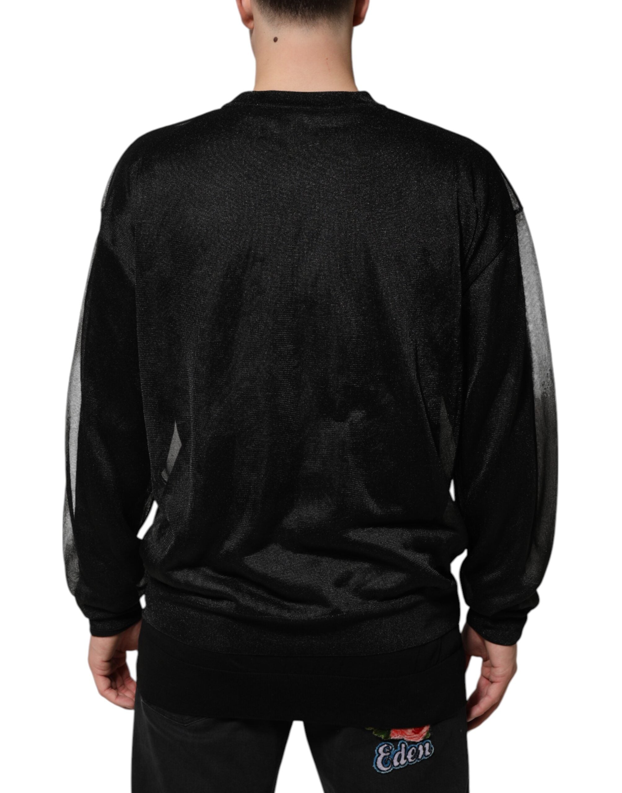 Dolce & Gabbana Schwarzer Polyester Pullover Sweatshirt Pullover