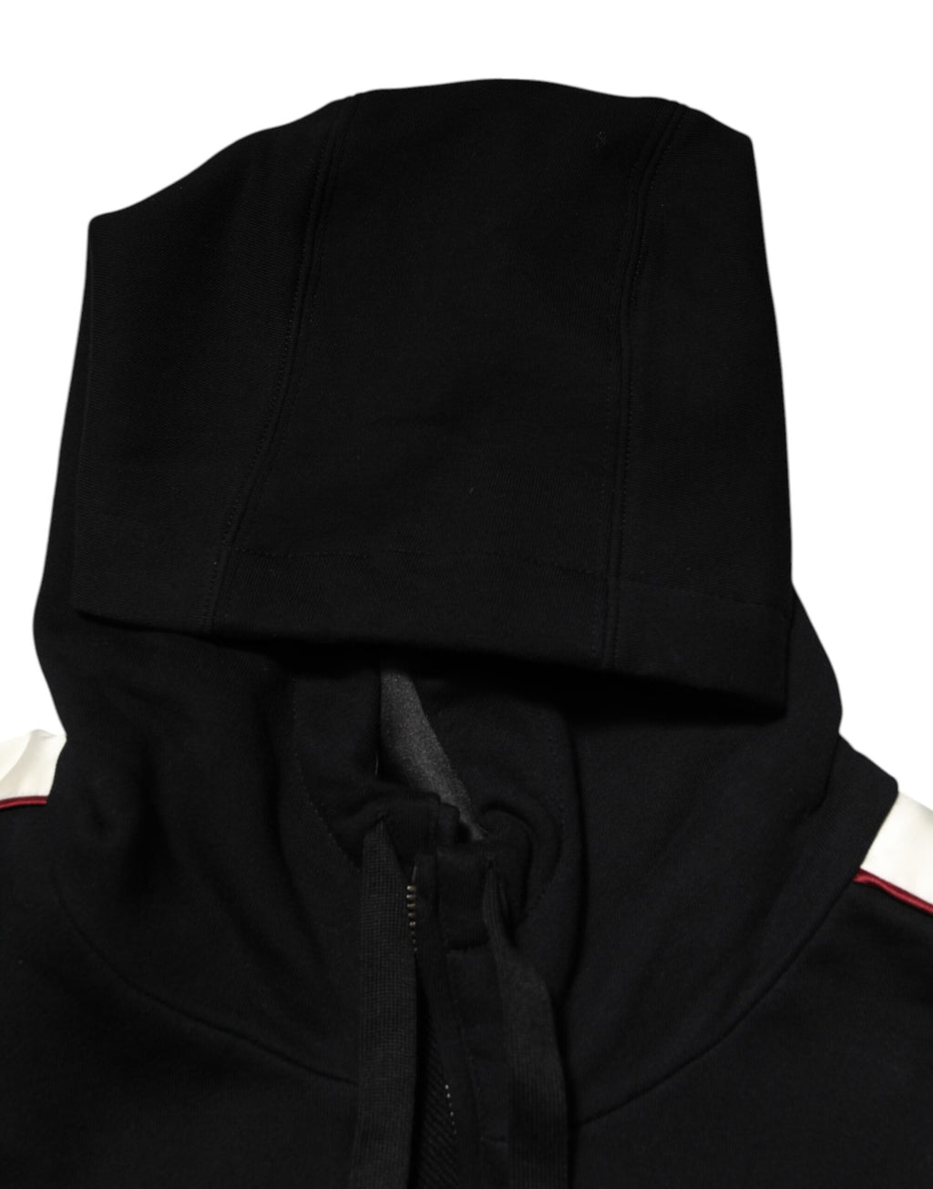 Dolce & Gabbana Schwarze Baumwollplakette Track Cardigan Pullover