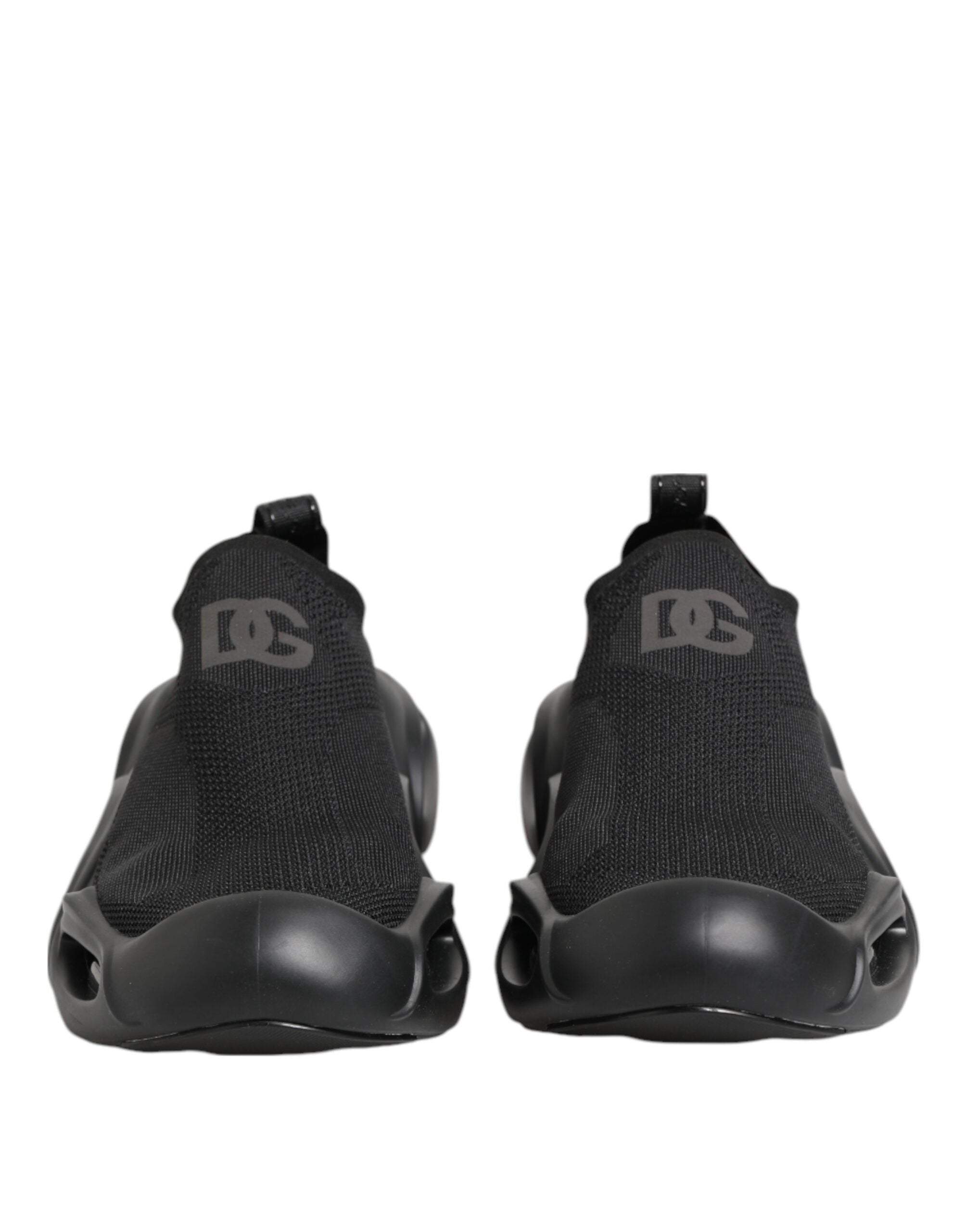Dolce & Gabbana Schwarz Slip On Wave Low Top Männer Sneaker Schuhe