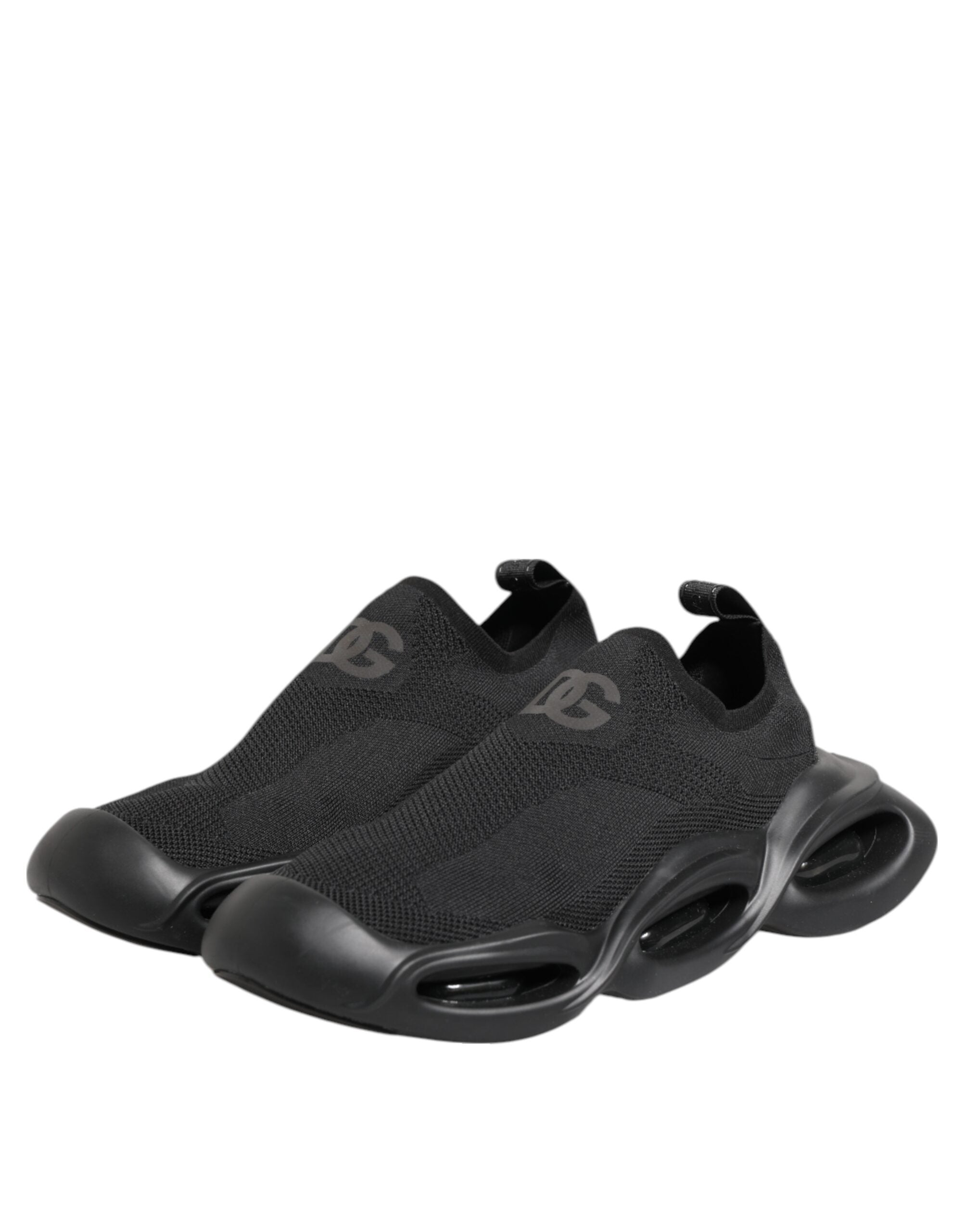 Dolce & Gabbana Schwarz Slip On Wave Low Top Männer Sneaker Schuhe