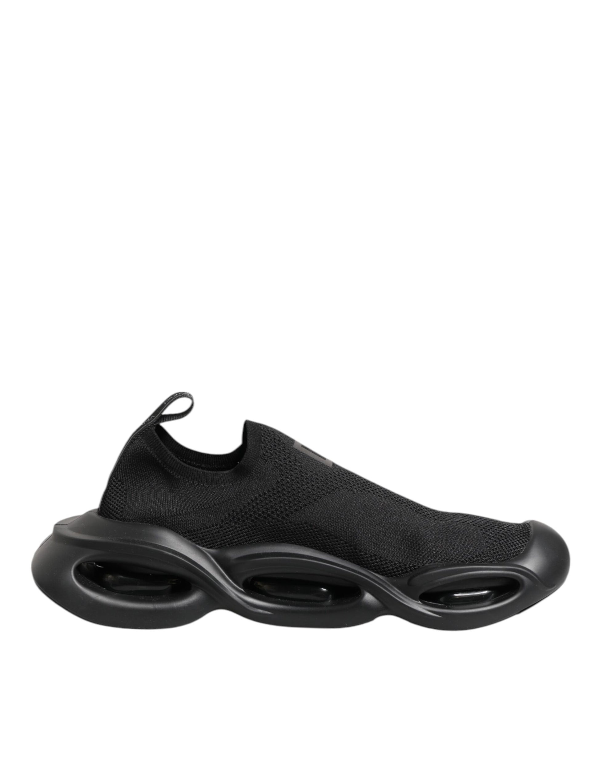Dolce & Gabbana Schwarz Slip On Wave Low Top Männer Sneaker Schuhe