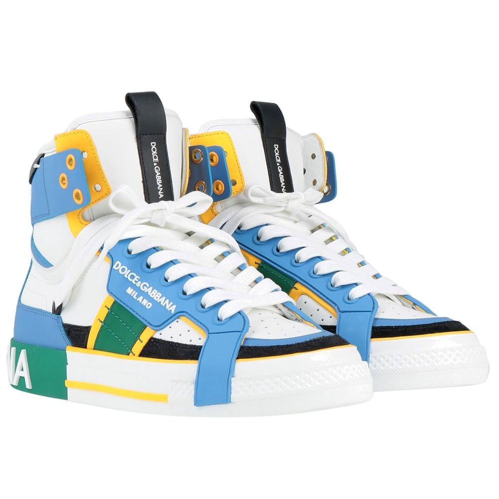 Dolce & Gabbana Multicolor Kalbsleder Sneaker