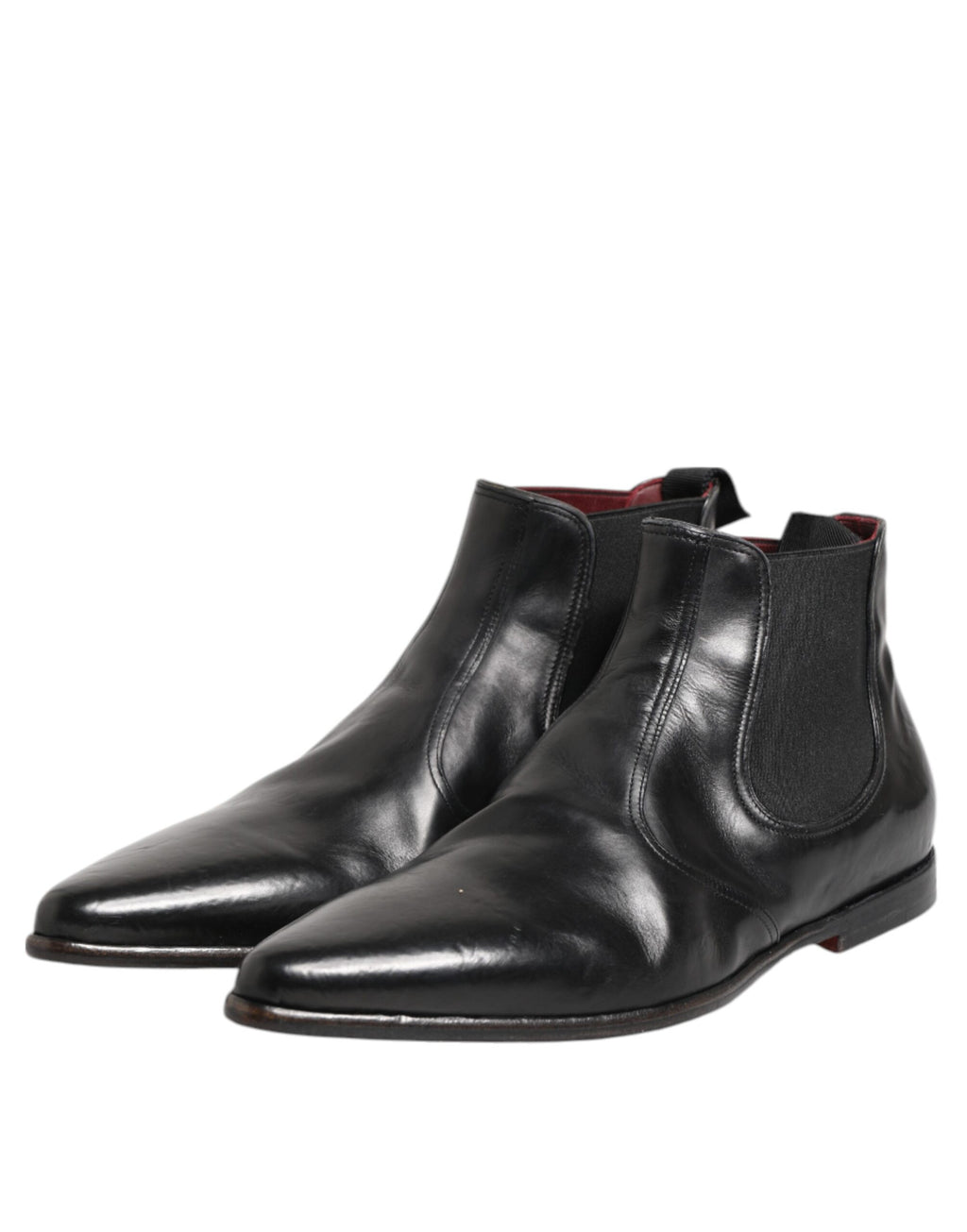 Dolce & Gabbana Schwarzer Chelsea Slip On Männer Ankle Boots Schuhe