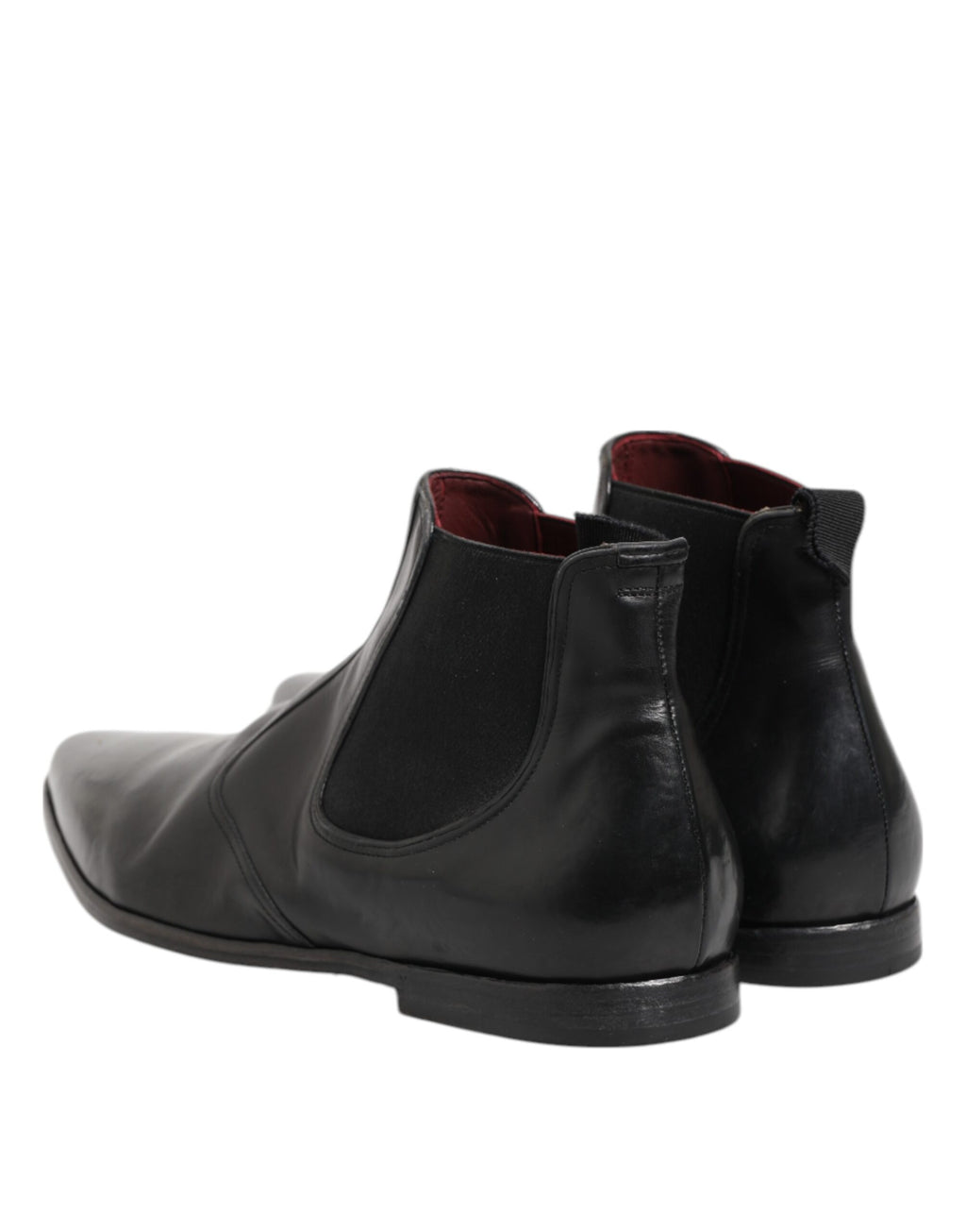 Dolce & Gabbana Schwarzer Chelsea Slip On Männer Ankle Boots Schuhe