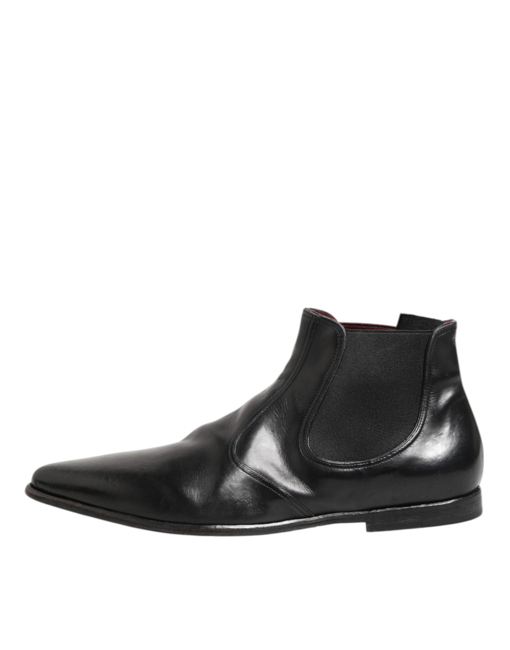 Dolce & Gabbana Schwarzer Chelsea Slip On Männer Ankle Boots Schuhe
