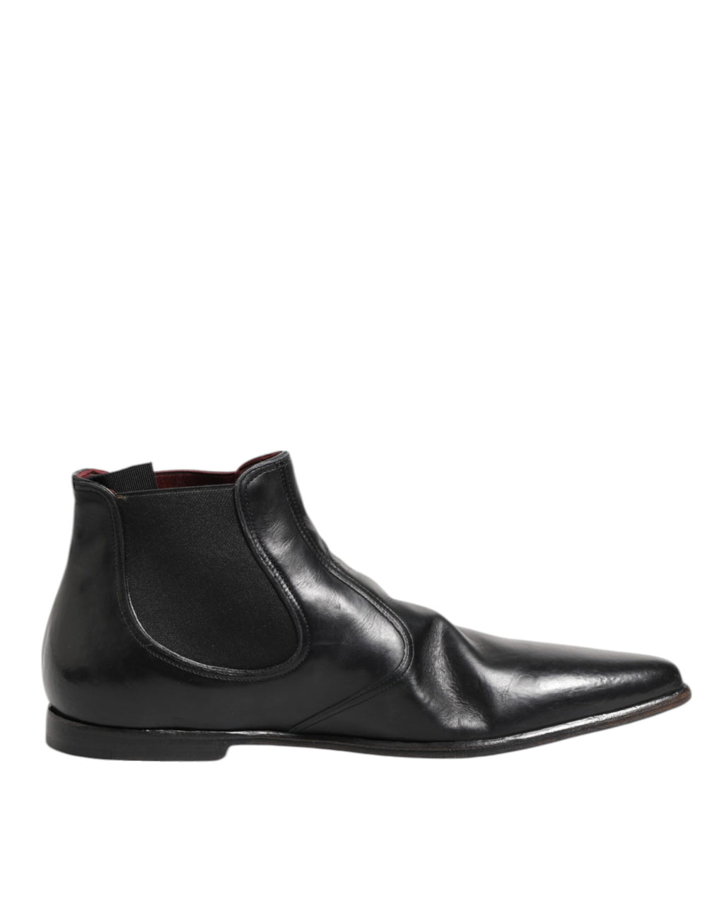 Dolce & Gabbana Schwarzer Chelsea Slip On Männer Ankle Boots Schuhe
